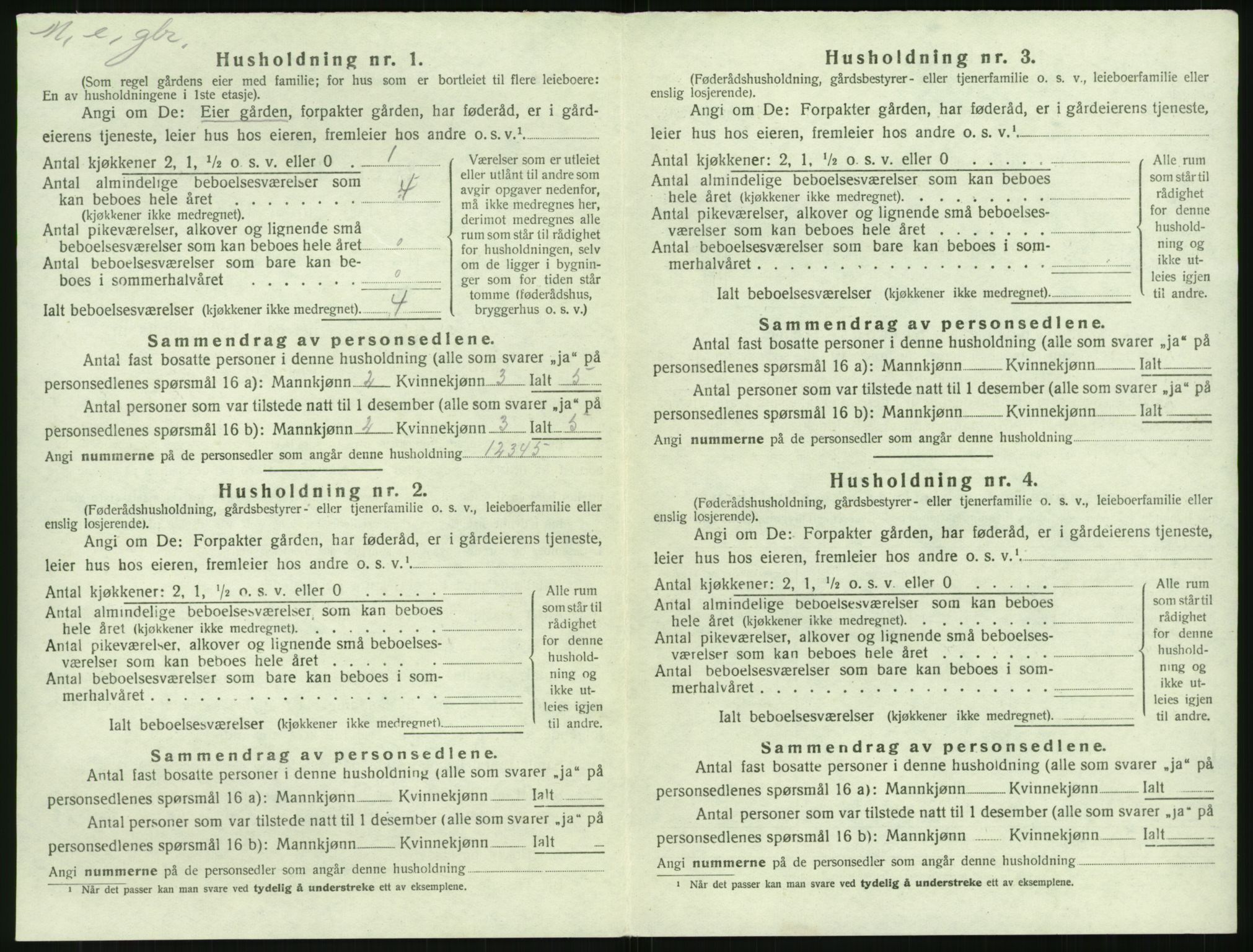 SAK, 1920 census for Øyestad, 1920, p. 1719