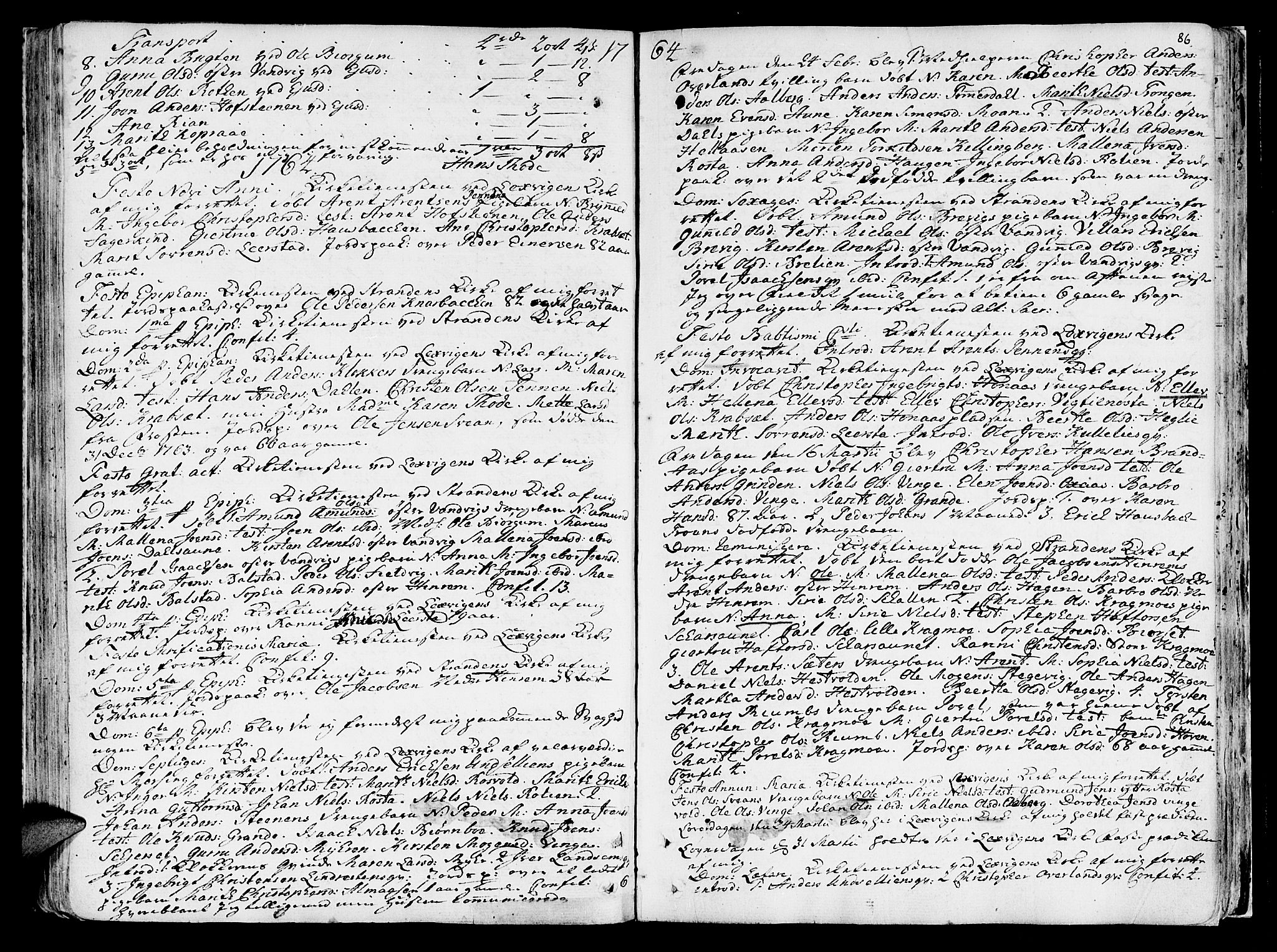 Ministerialprotokoller, klokkerbøker og fødselsregistre - Nord-Trøndelag, SAT/A-1458/701/L0003: Parish register (official) no. 701A03, 1751-1783, p. 86