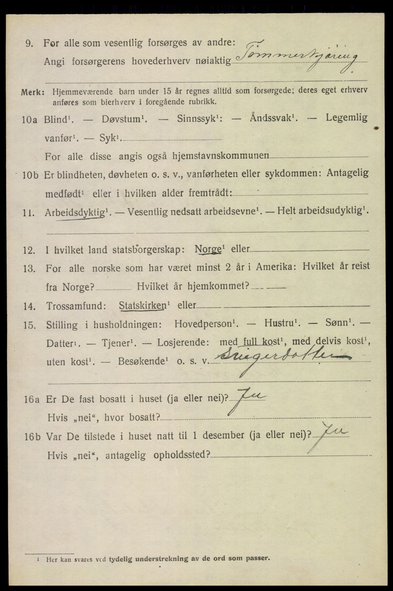 SAH, 1920 census for Trysil, 1920, p. 13752
