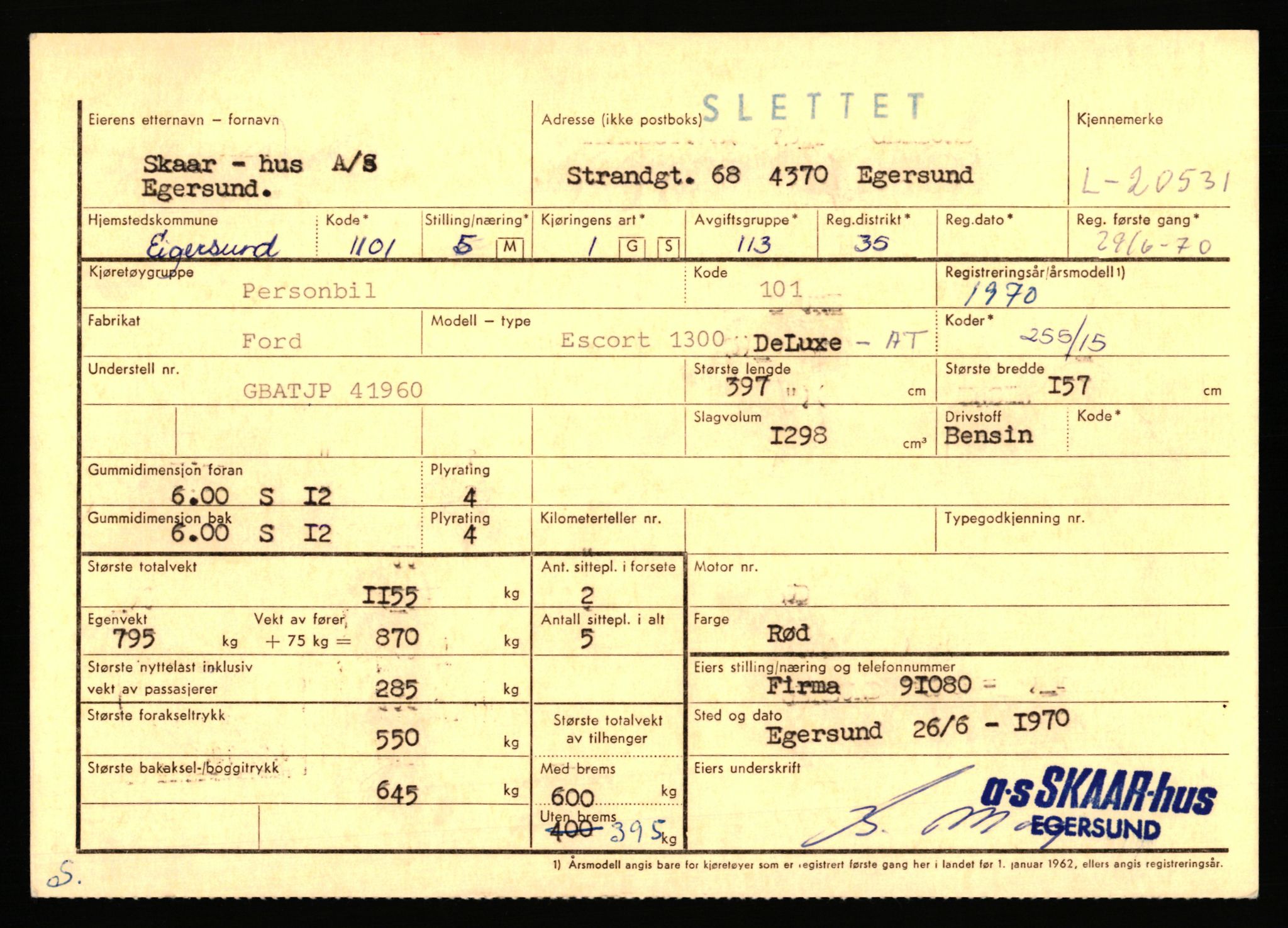 Stavanger trafikkstasjon, AV/SAST-A-101942/0/F/L0037: L-20500 - L-21499, 1930-1971, p. 119