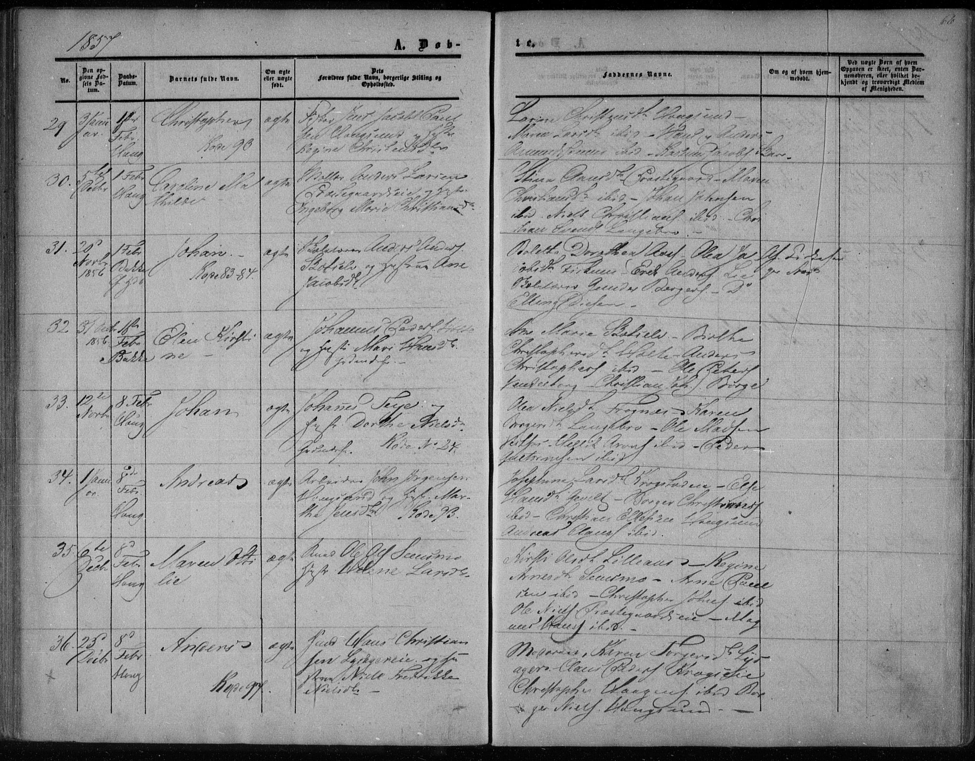 Eiker kirkebøker, AV/SAKO-A-4/F/Fa/L0015a: Parish register (official) no. I 15A, 1854-1860, p. 66