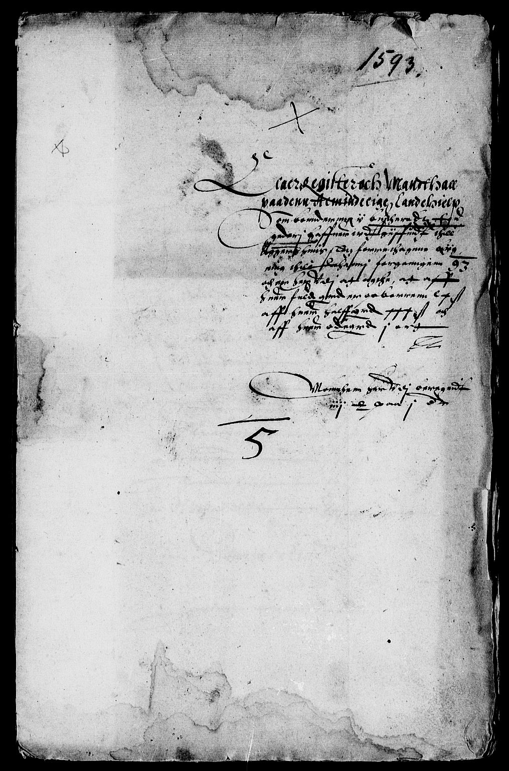 Rentekammeret inntil 1814, Reviderte regnskaper, Lensregnskaper, AV/RA-EA-5023/R/Rb/Rba/L0006: Akershus len, 1593-1594