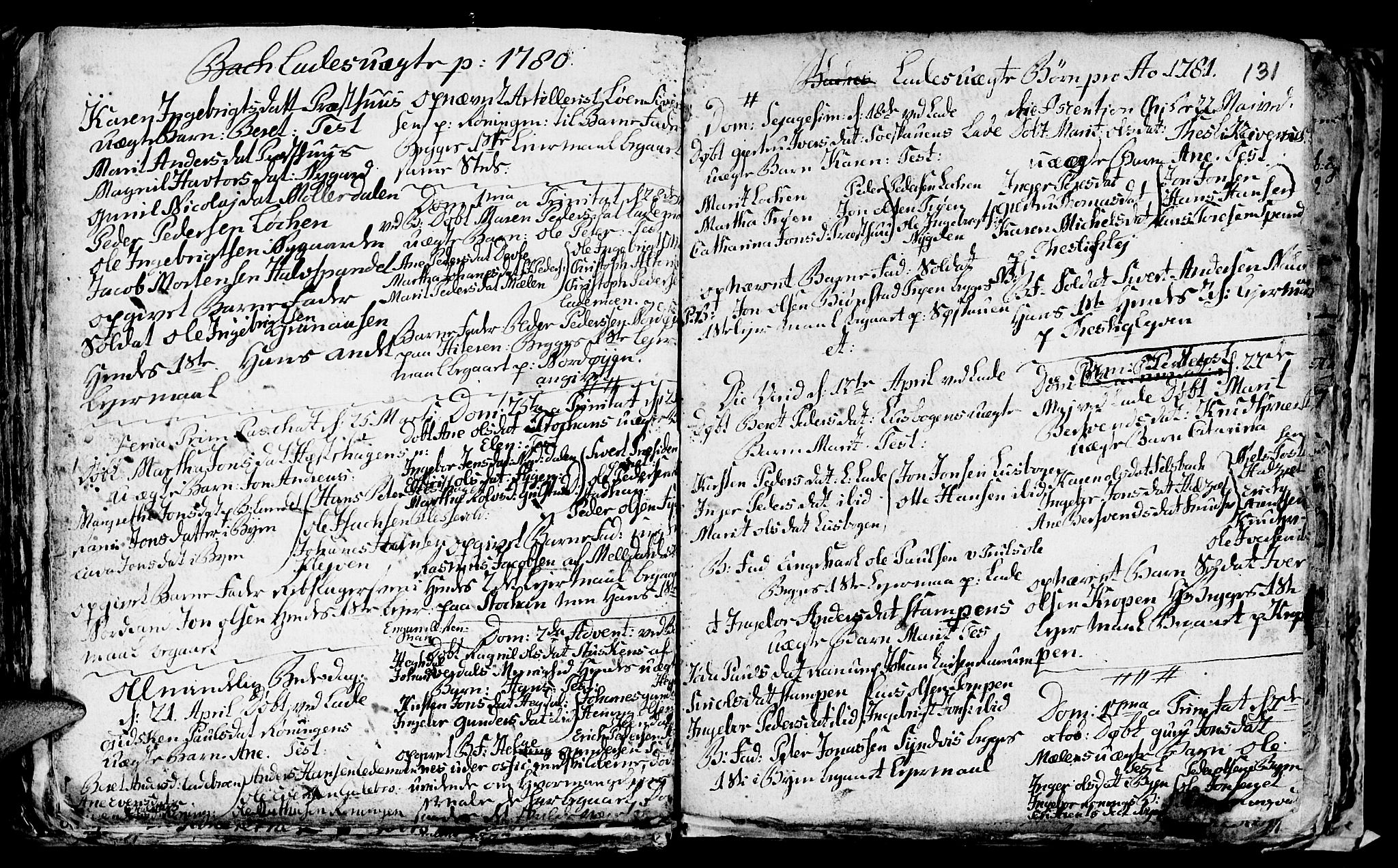 Ministerialprotokoller, klokkerbøker og fødselsregistre - Sør-Trøndelag, SAT/A-1456/606/L0305: Parish register (copy) no. 606C01, 1757-1819, p. 131
