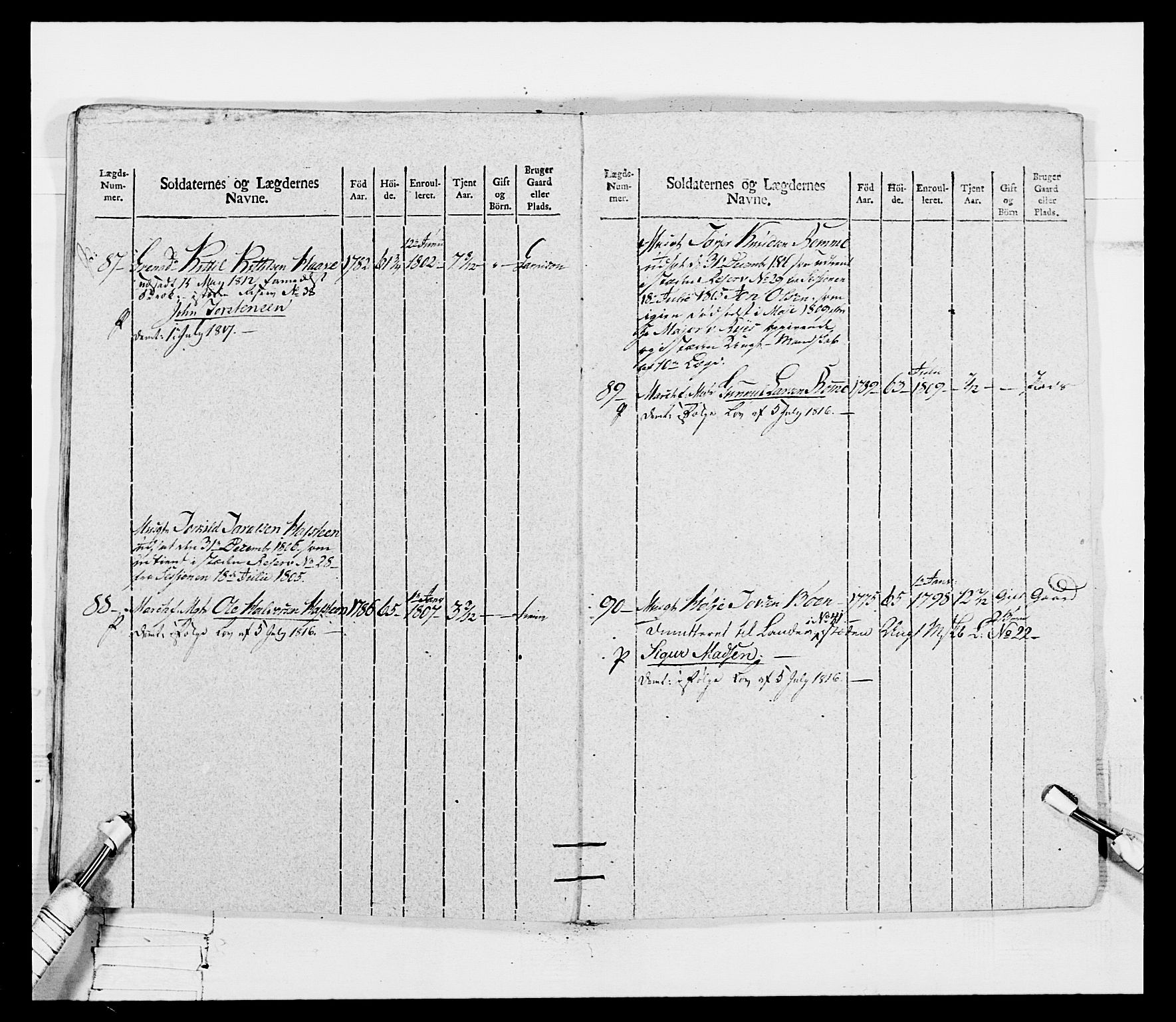 Generalitets- og kommissariatskollegiet, Det kongelige norske kommissariatskollegium, AV/RA-EA-5420/E/Eh/L0116: Telemarkske nasjonale infanteriregiment, 1810, p. 83