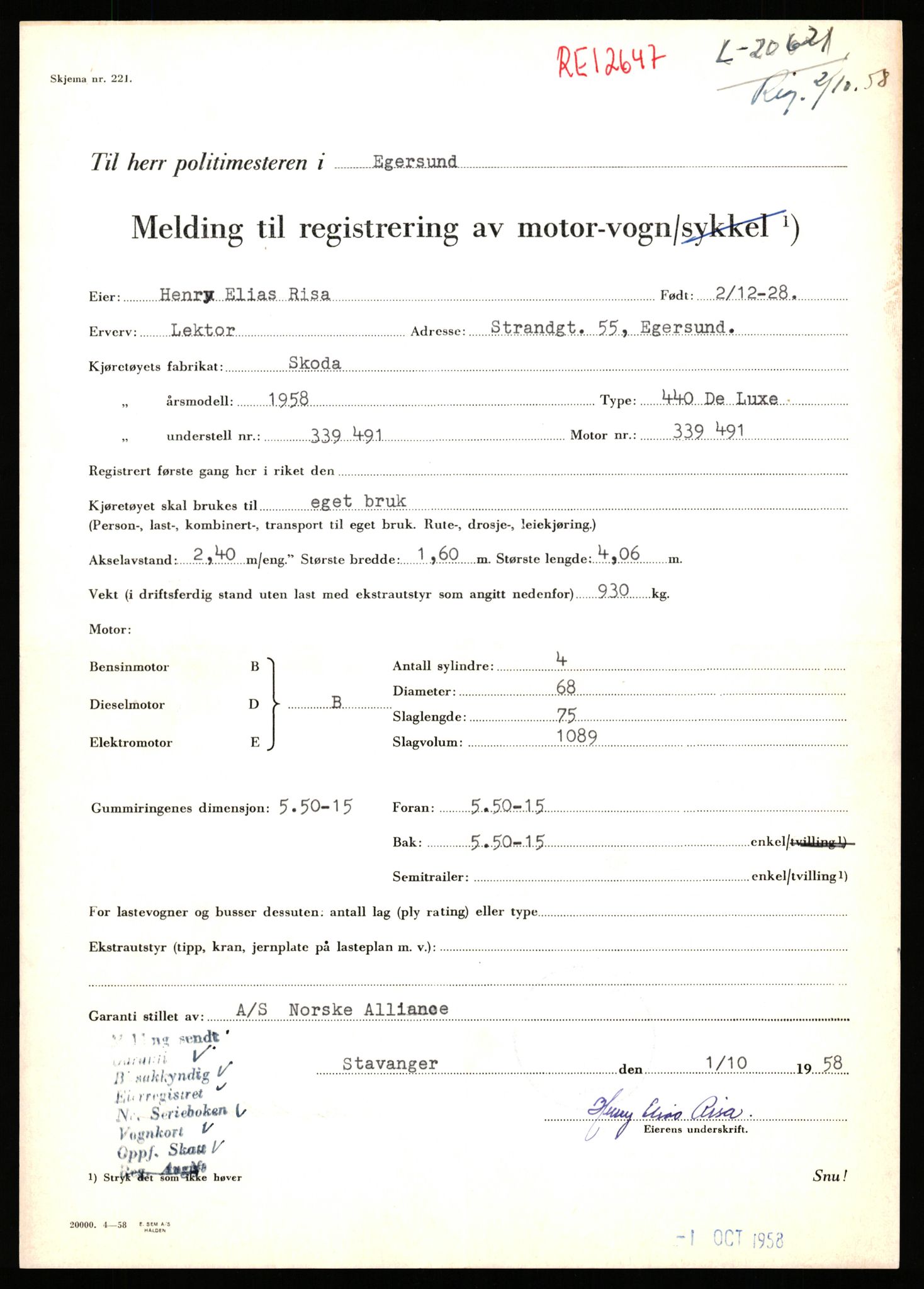 Stavanger trafikkstasjon, AV/SAST-A-101942/0/F/L0037: L-20500 - L-21499, 1930-1971, p. 439