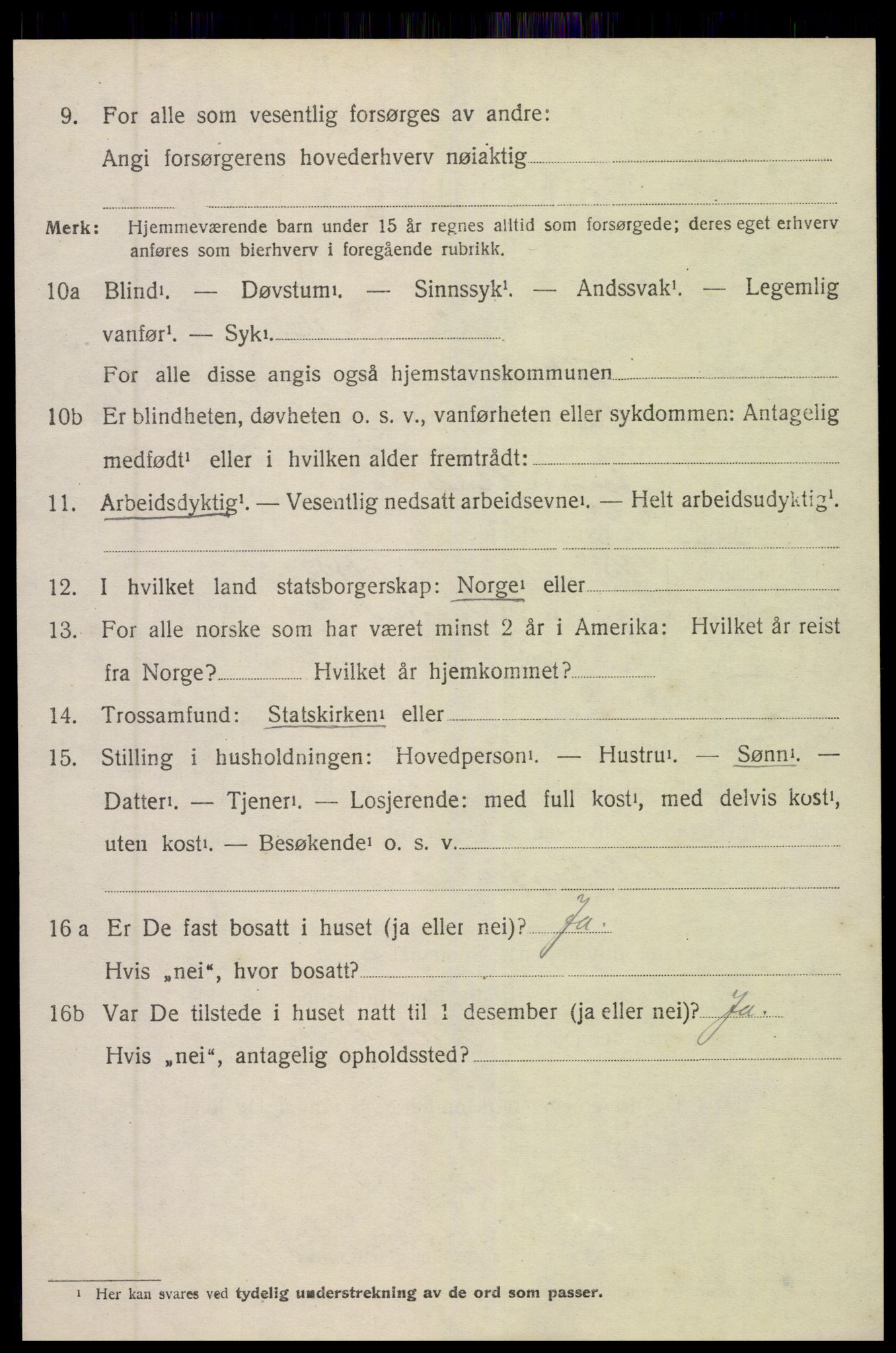 SAK, 1920 census for Øyestad, 1920, p. 3677