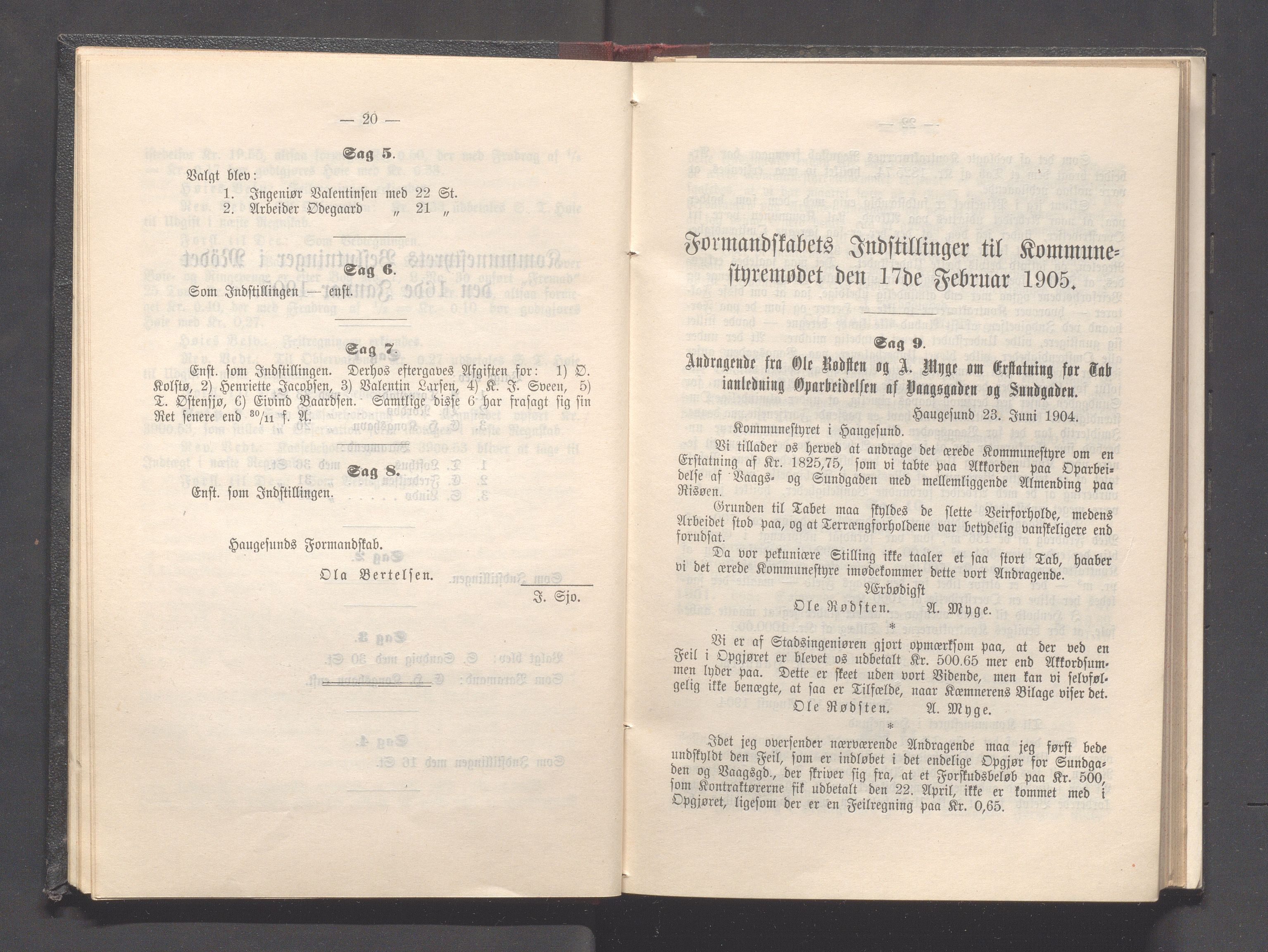 Haugesund kommune - Formannskapet og Bystyret, IKAR/A-740/A/Abb/L0001: Bystyreforhandlinger, 1889-1907, p. 568