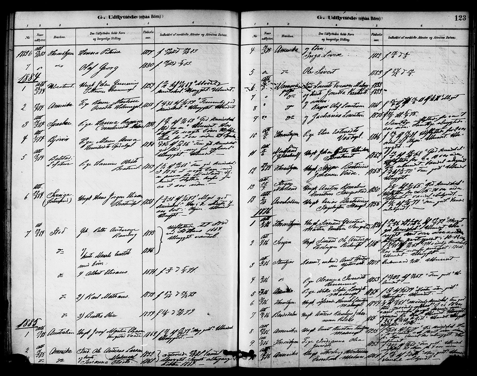Ministerialprotokoller, klokkerbøker og fødselsregistre - Nord-Trøndelag, SAT/A-1458/745/L0429: Parish register (official) no. 745A01, 1878-1894, p. 123