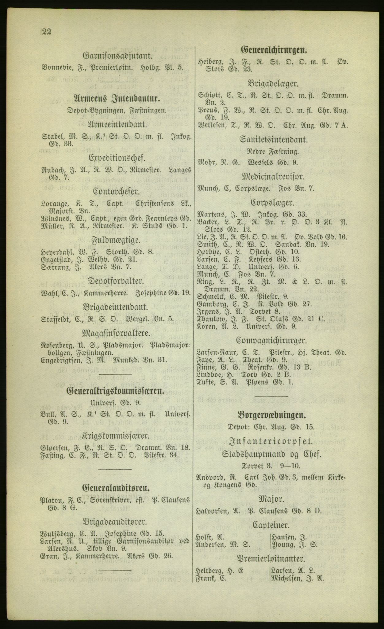 Kristiania/Oslo adressebok, PUBL/-, 1880, p. 22