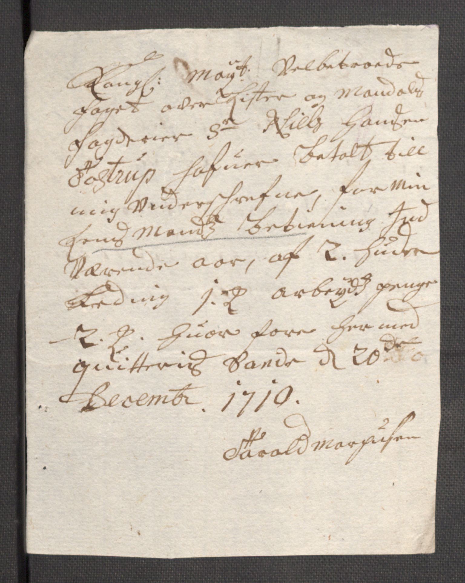 Rentekammeret inntil 1814, Reviderte regnskaper, Fogderegnskap, RA/EA-4092/R43/L2553: Fogderegnskap Lista og Mandal, 1710, p. 97