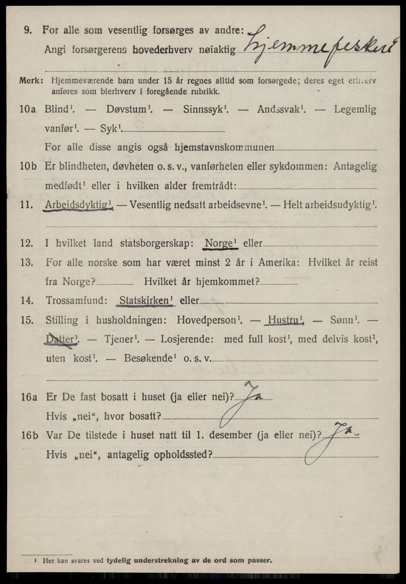 SAT, 1920 census for Halsa, 1920, p. 1095