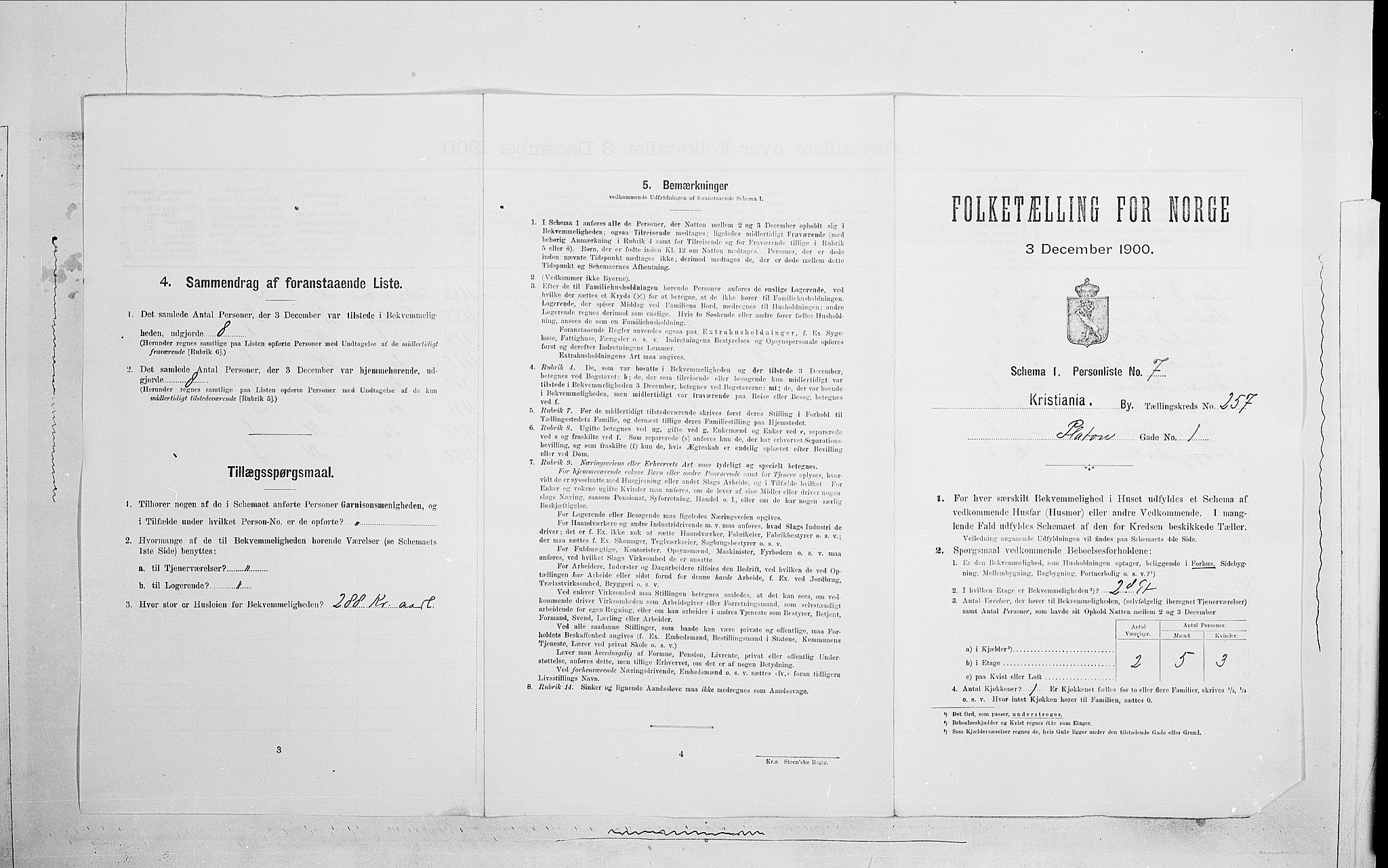 SAO, 1900 census for Kristiania, 1900, p. 72313