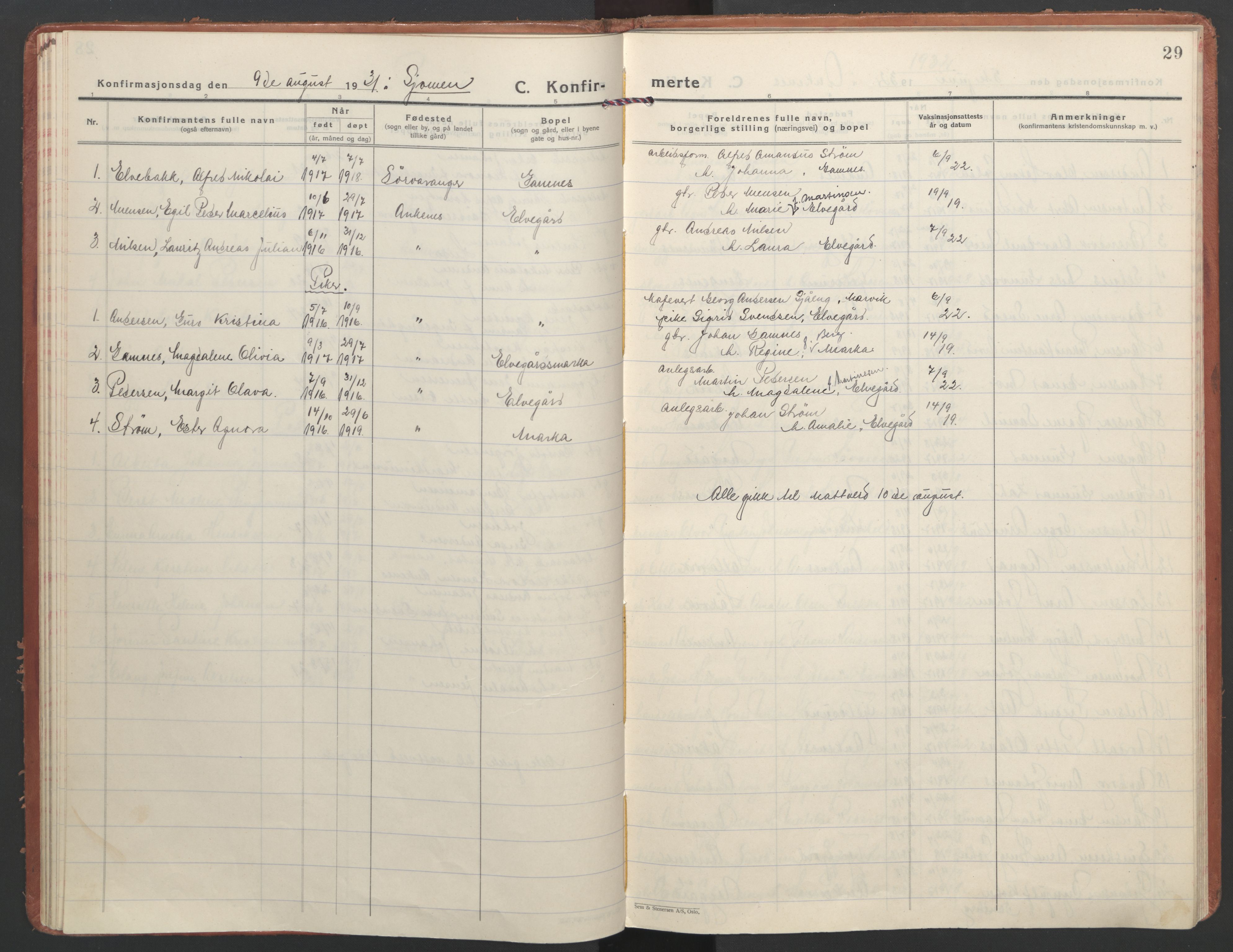 Ministerialprotokoller, klokkerbøker og fødselsregistre - Nordland, AV/SAT-A-1459/866/L0946: Parish register (official) no. 866A09, 1926-1944, p. 29