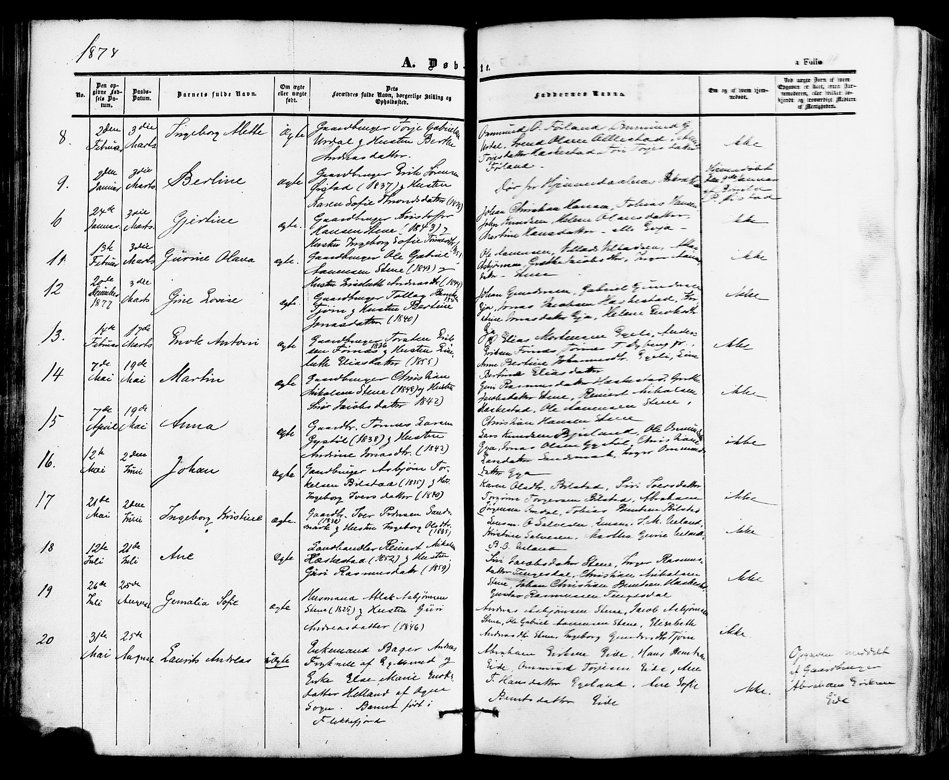 Lund sokneprestkontor, AV/SAST-A-101809/S06/L0010: Parish register (official) no. A 9, 1854-1886, p. 111