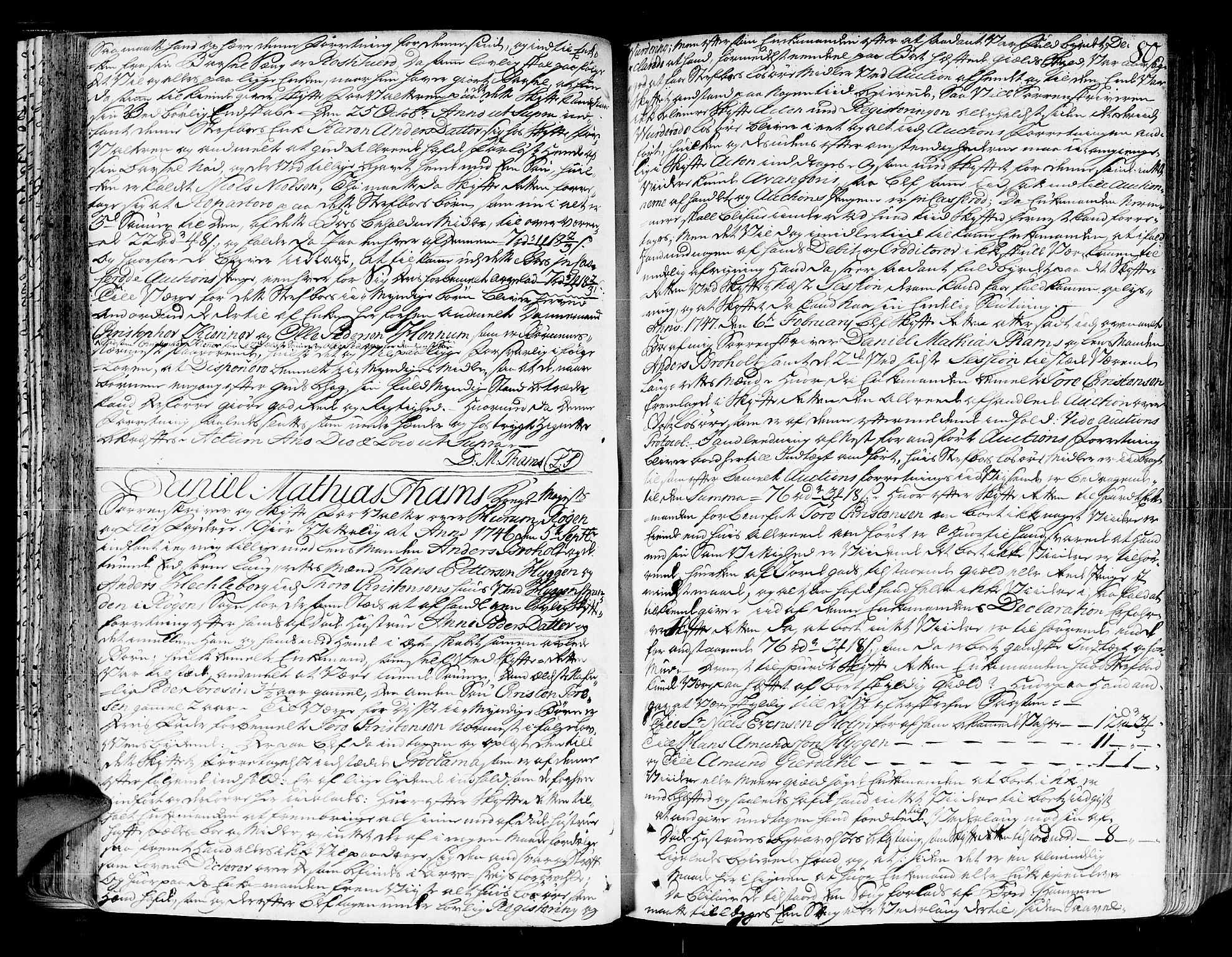 Lier, Røyken og Hurum sorenskriveri, SAKO/A-89/H/Hc/L0004: Skifteprotokoll, 1745-1761, p. 79b-80a