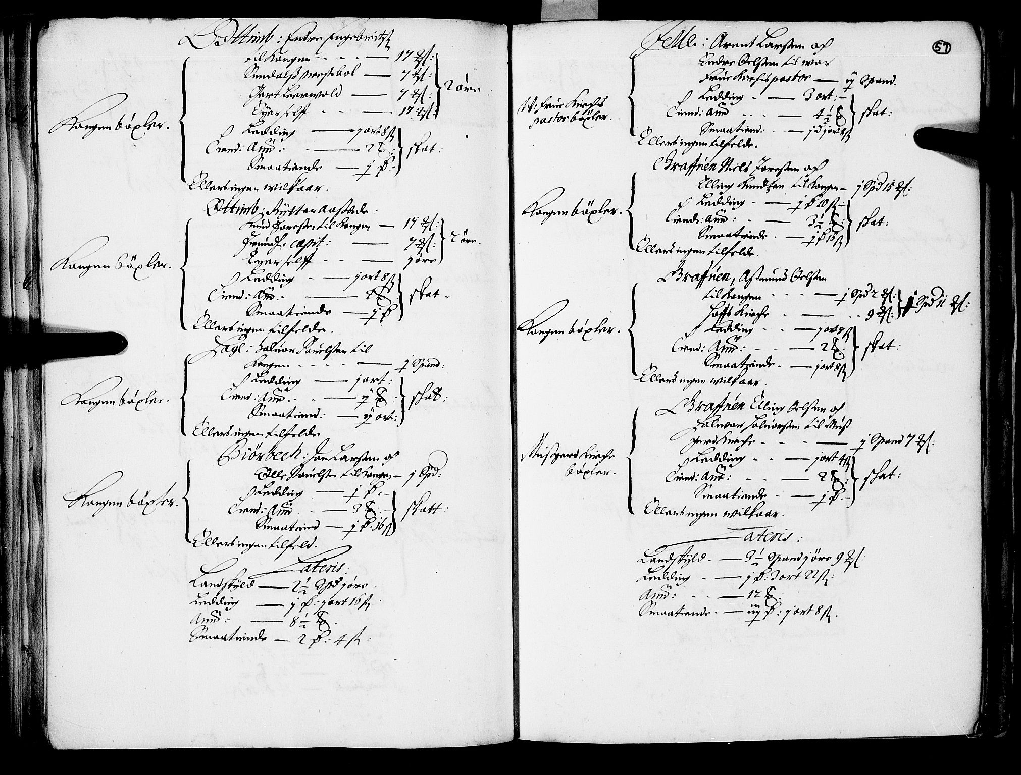 Rentekammeret inntil 1814, Realistisk ordnet avdeling, AV/RA-EA-4070/N/Nb/Nba/L0047: Nordmøre len, 1667, p. 56b-57a