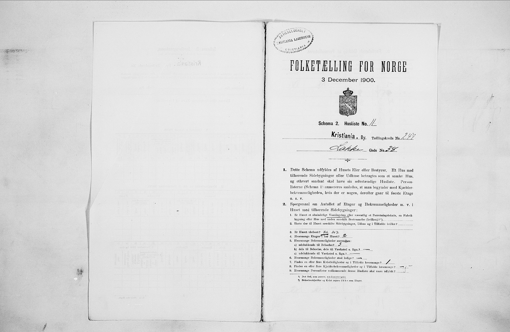 SAO, 1900 census for Kristiania, 1900, p. 50748