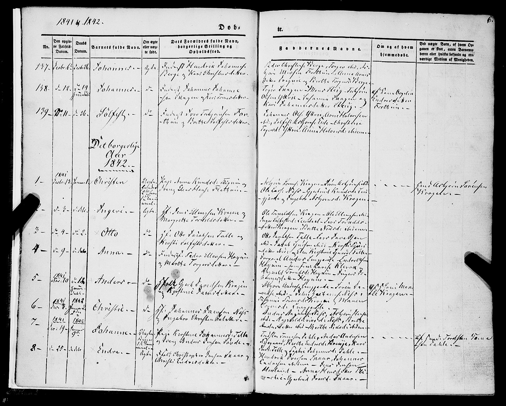 Luster sokneprestembete, AV/SAB-A-81101/H/Haa/Haaa/L0006: Parish register (official) no. A 6, 1840-1848, p. 6