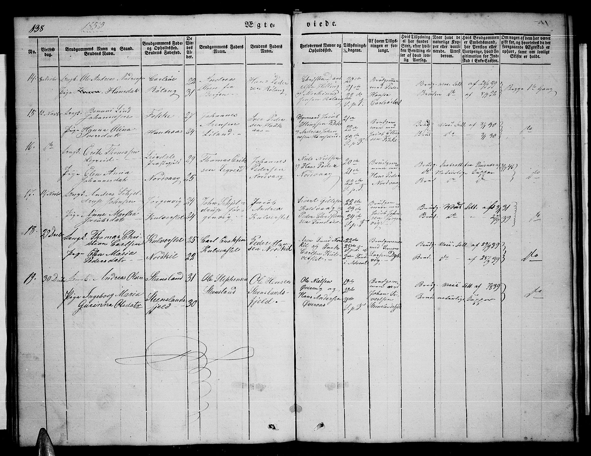 Ministerialprotokoller, klokkerbøker og fødselsregistre - Nordland, AV/SAT-A-1459/859/L0856: Parish register (copy) no. 859C02, 1843-1854, p. 138