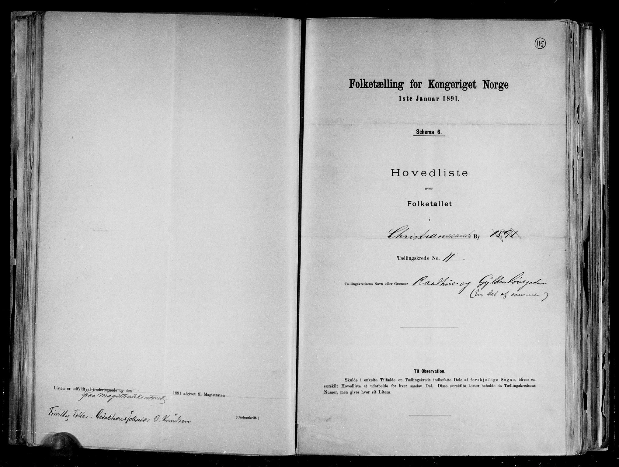 RA, 1891 census for 1001 Kristiansand, 1891, p. 25