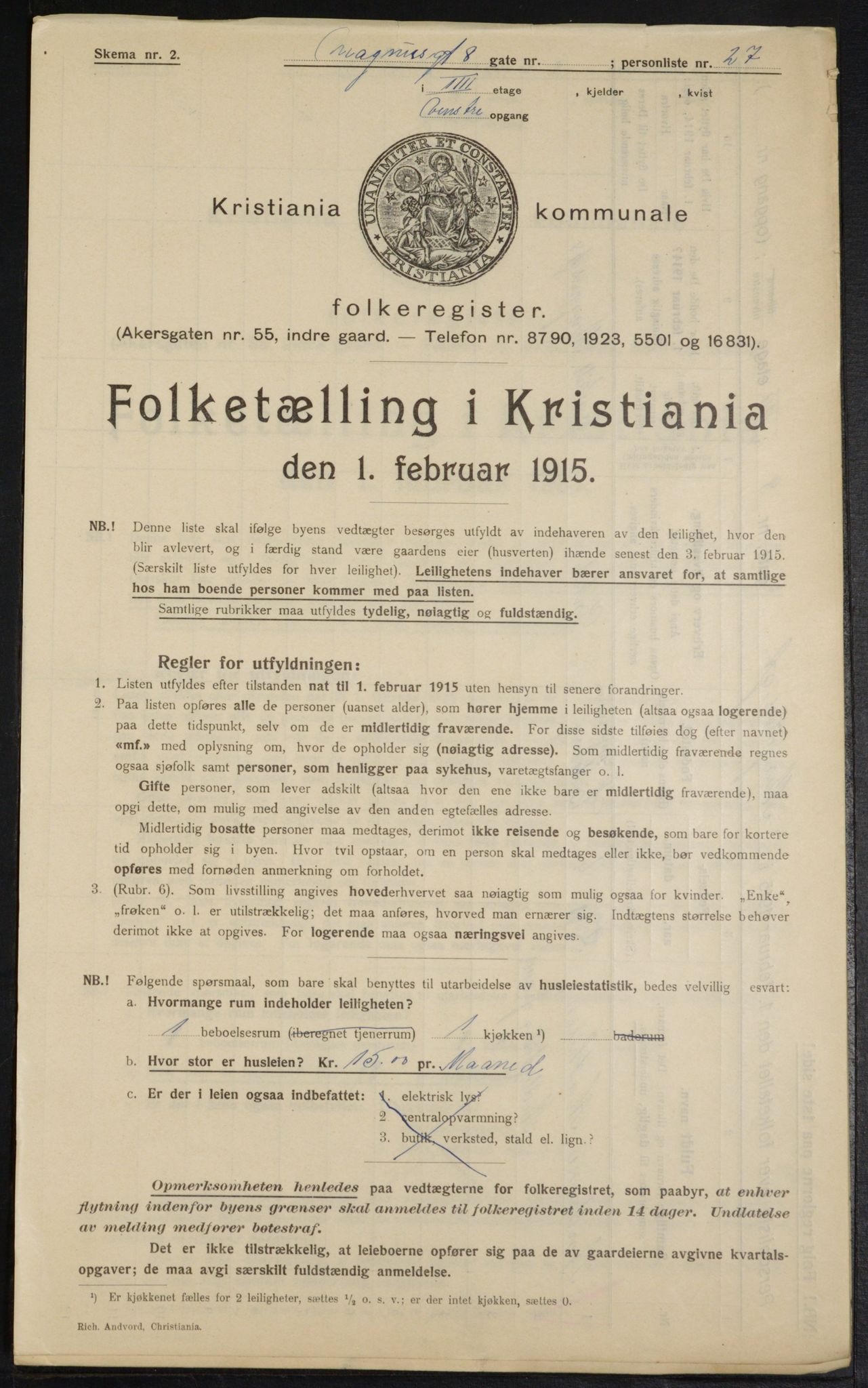 OBA, Municipal Census 1915 for Kristiania, 1915, p. 58972