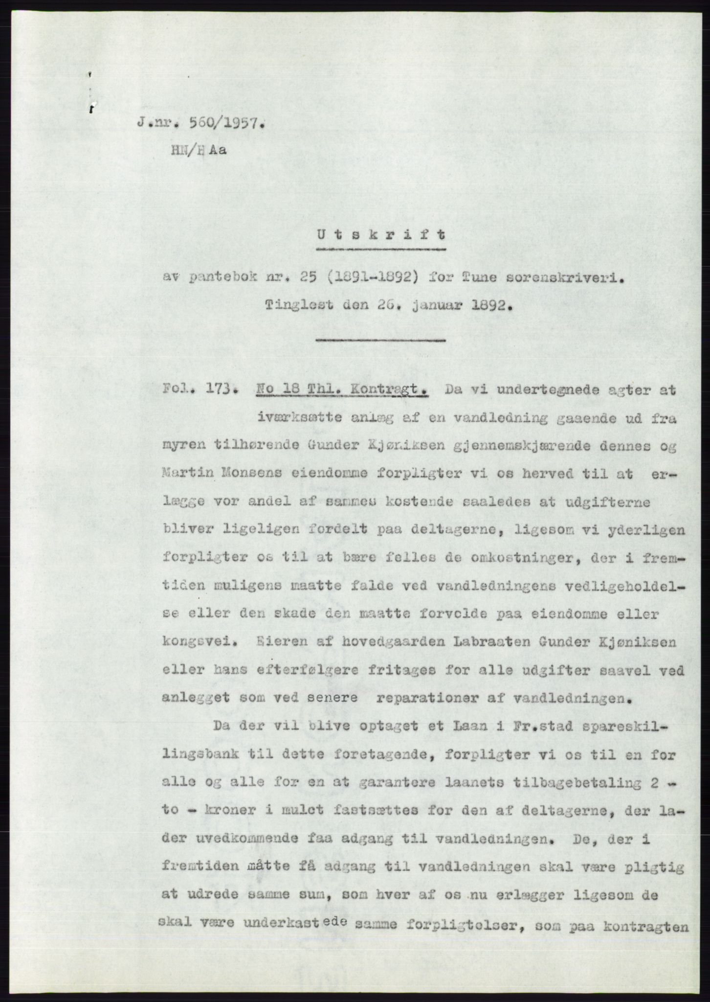 Statsarkivet i Oslo, SAO/A-10621/Z/Zd/L0006: Avskrifter, j.nr 5-792/1957, 1957, p. 337