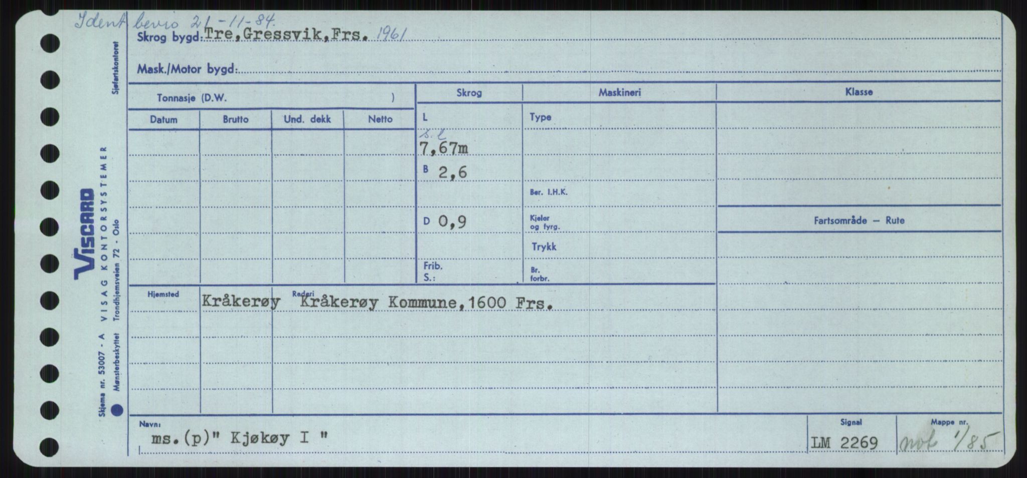 Sjøfartsdirektoratet med forløpere, Skipsmålingen, RA/S-1627/H/Ha/L0003/0001: Fartøy, Hilm-Mar / Fartøy, Hilm-Kol, p. 795