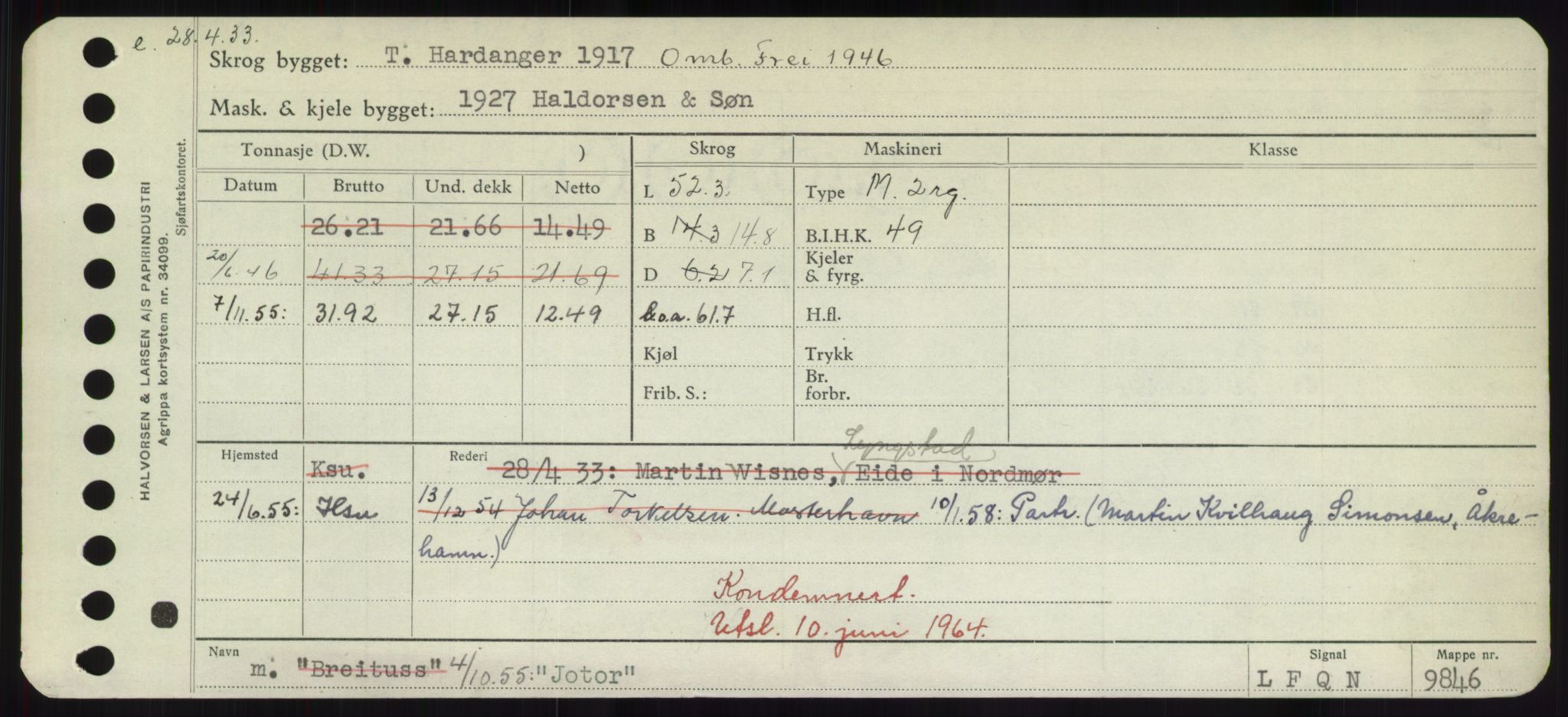 Sjøfartsdirektoratet med forløpere, Skipsmålingen, RA/S-1627/H/Hd/L0019: Fartøy, J, p. 593