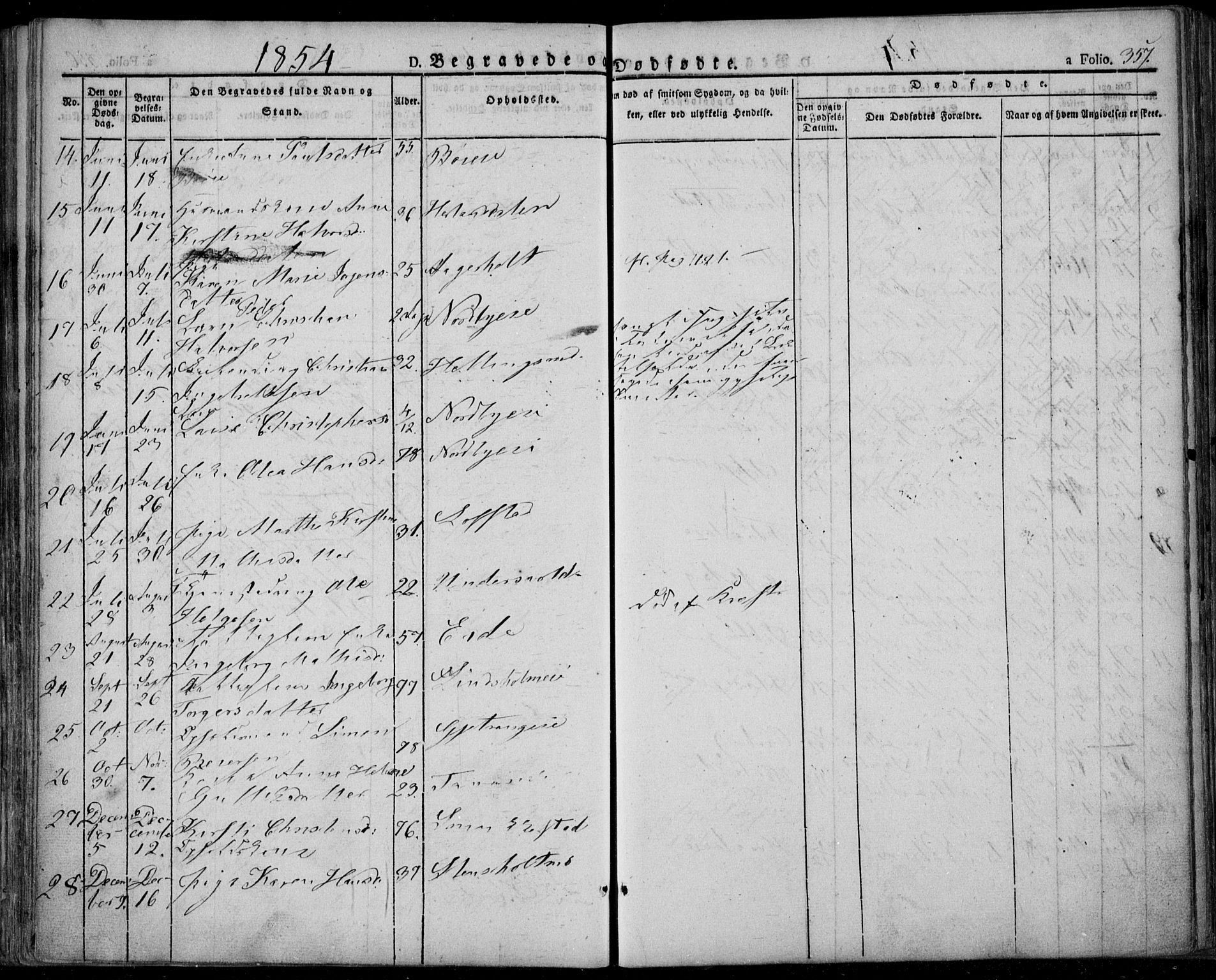 Lardal kirkebøker, AV/SAKO-A-350/F/Fa/L0006: Parish register (official) no. I 6, 1835-1860, p. 357