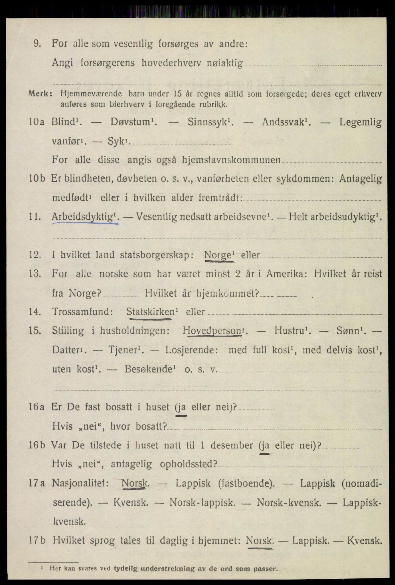 SAT, 1920 census for Inderøy, 1920, p. 1150