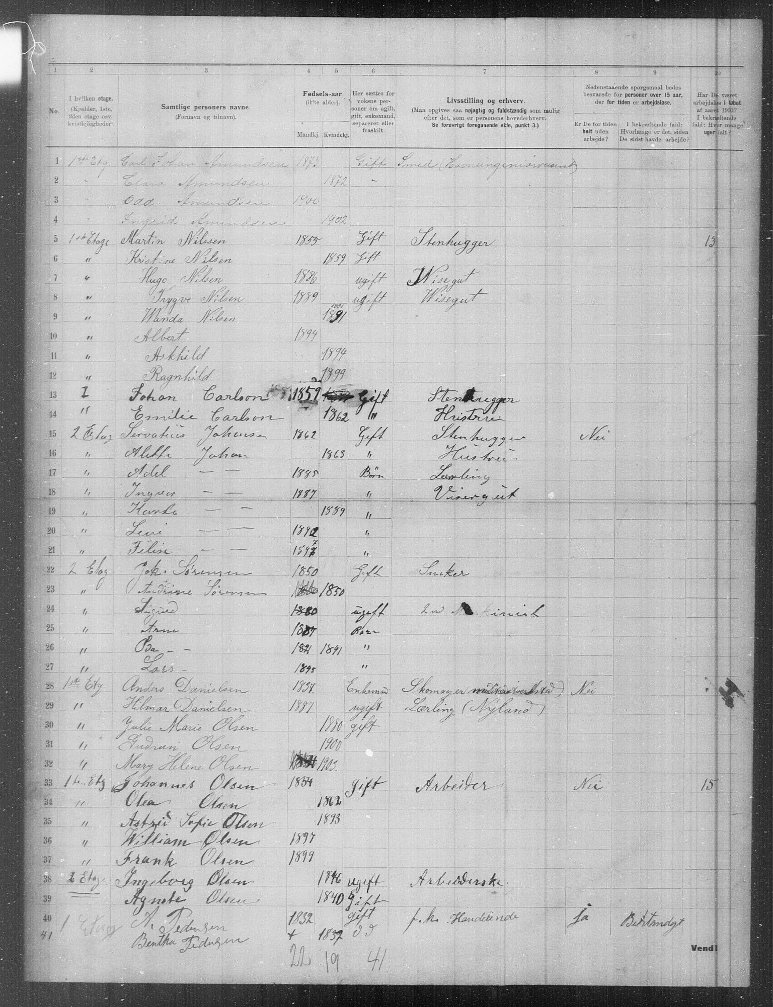 OBA, Municipal Census 1903 for Kristiania, 1903, p. 2646