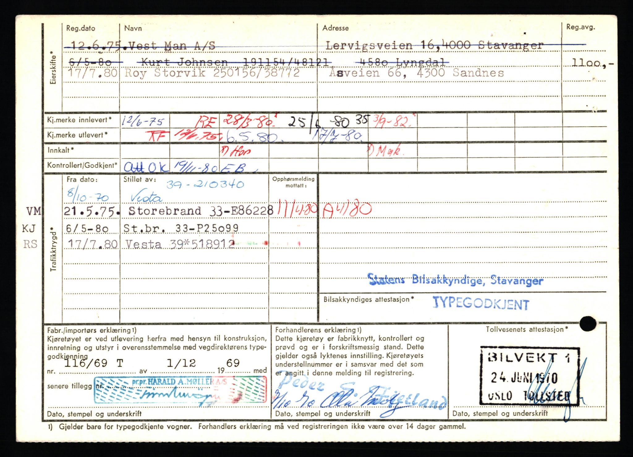 Stavanger trafikkstasjon, AV/SAST-A-101942/0/F/L0013: L-4700 - L-5079, 1930-1971, p. 36