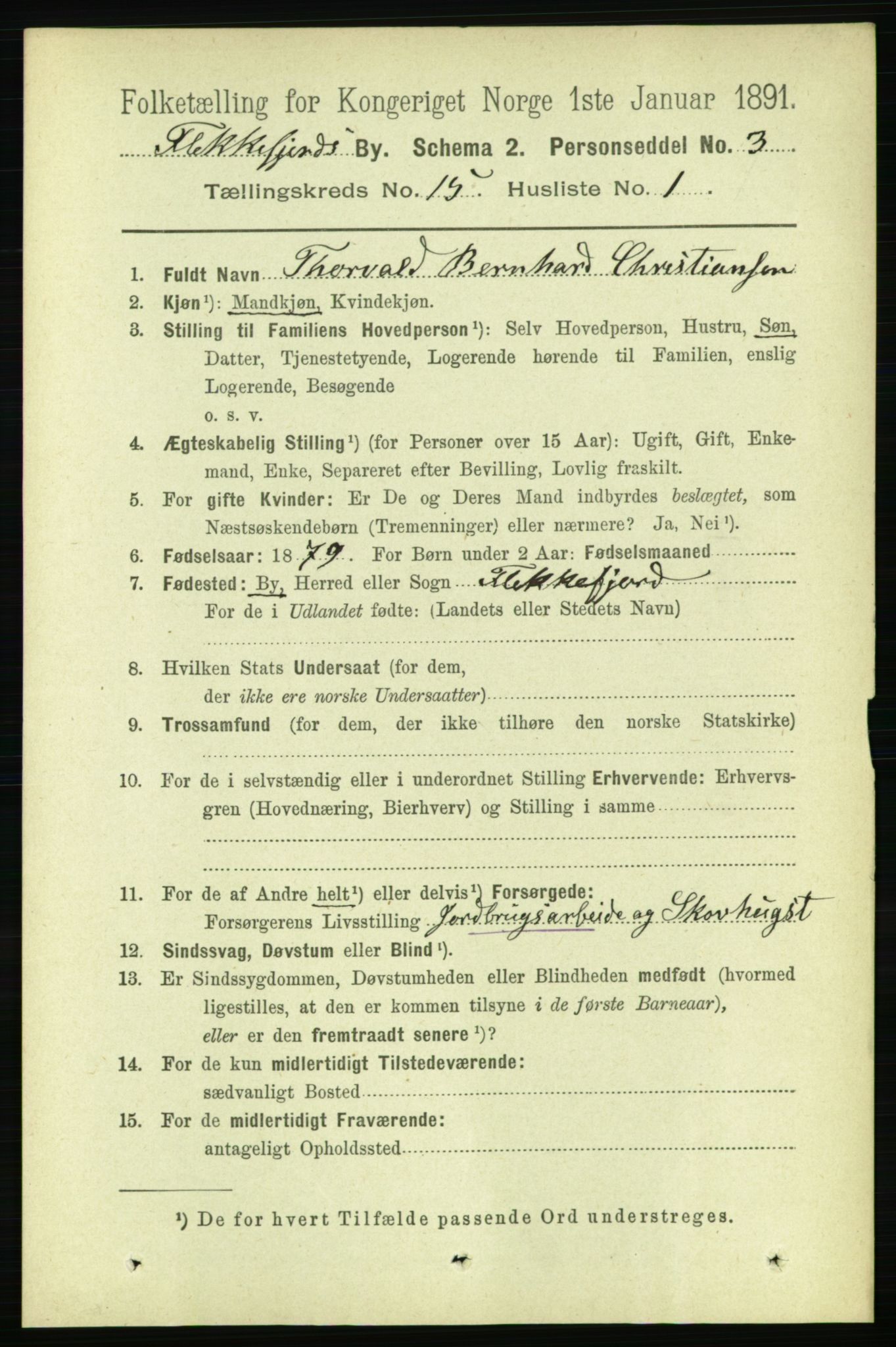 RA, 1891 census for 1004 Flekkefjord, 1891, p. 1942