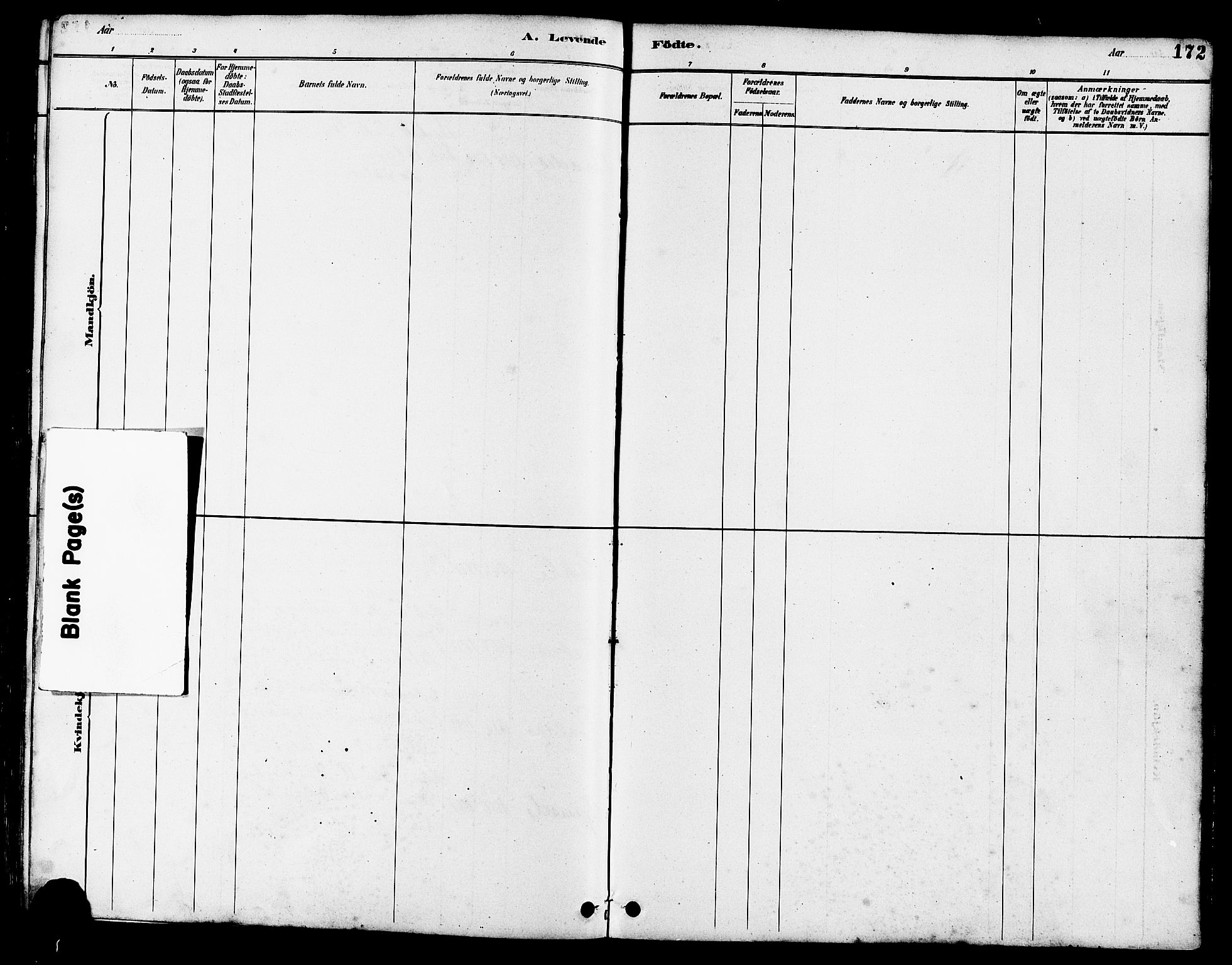 Hetland sokneprestkontor, AV/SAST-A-101826/30/30BB/L0005: Parish register (copy) no. B 5, 1878-1910, p. 172