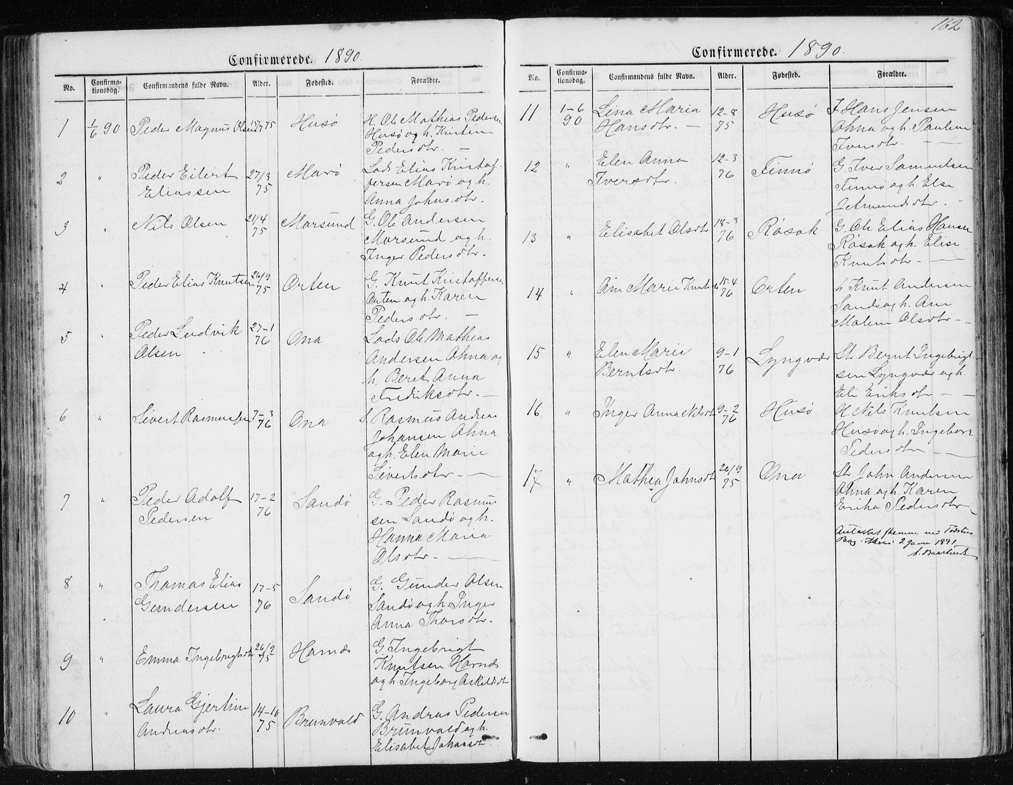 Ministerialprotokoller, klokkerbøker og fødselsregistre - Møre og Romsdal, AV/SAT-A-1454/561/L0732: Parish register (copy) no. 561C02, 1867-1900, p. 162