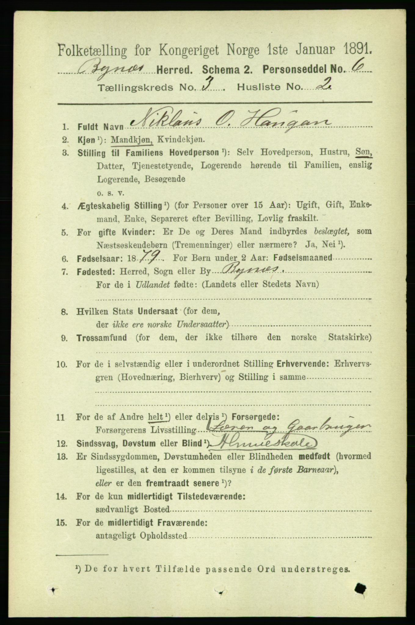 RA, 1891 census for 1655 Byneset, 1891, p. 1298