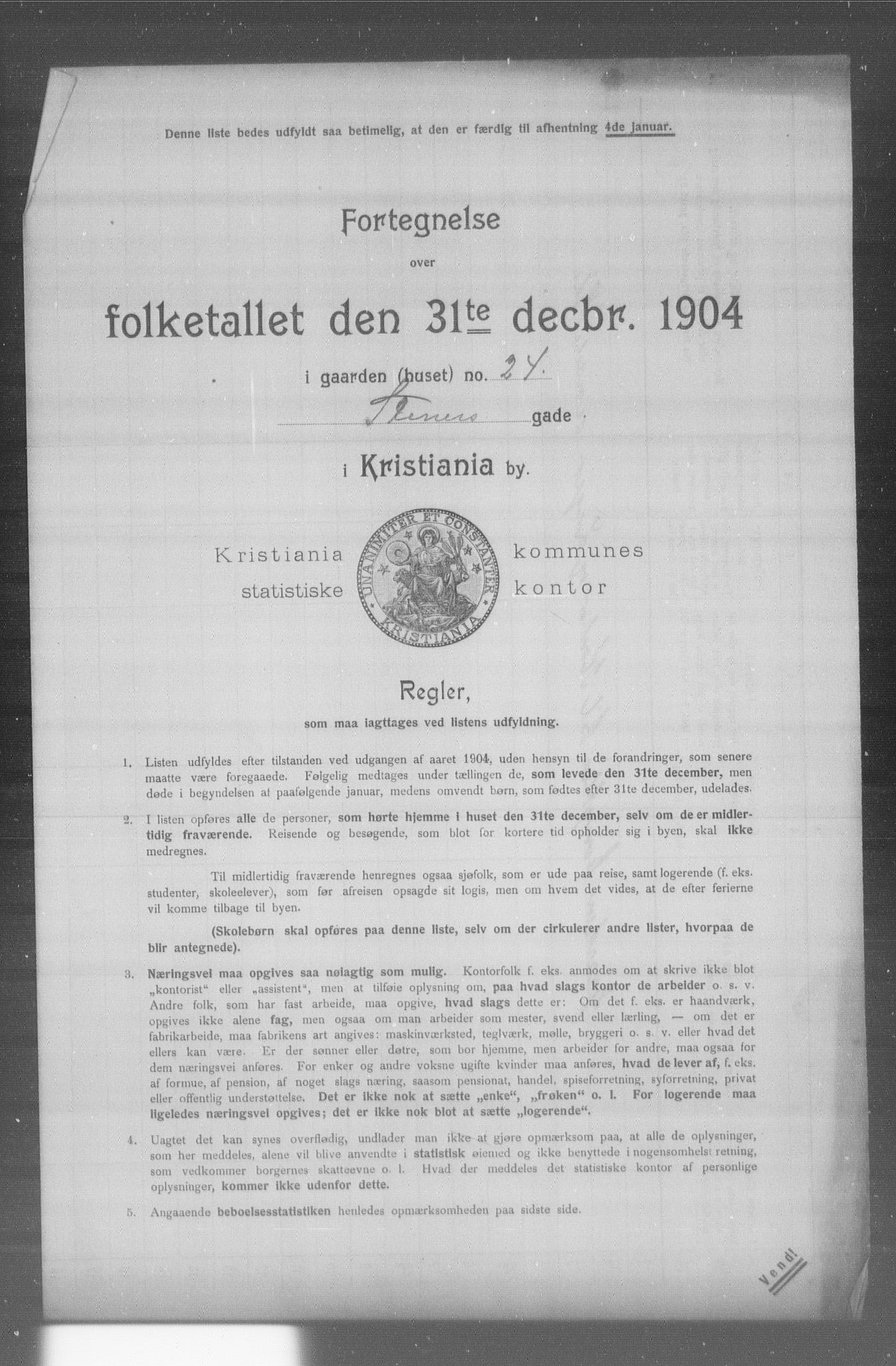 OBA, Municipal Census 1904 for Kristiania, 1904, p. 19210