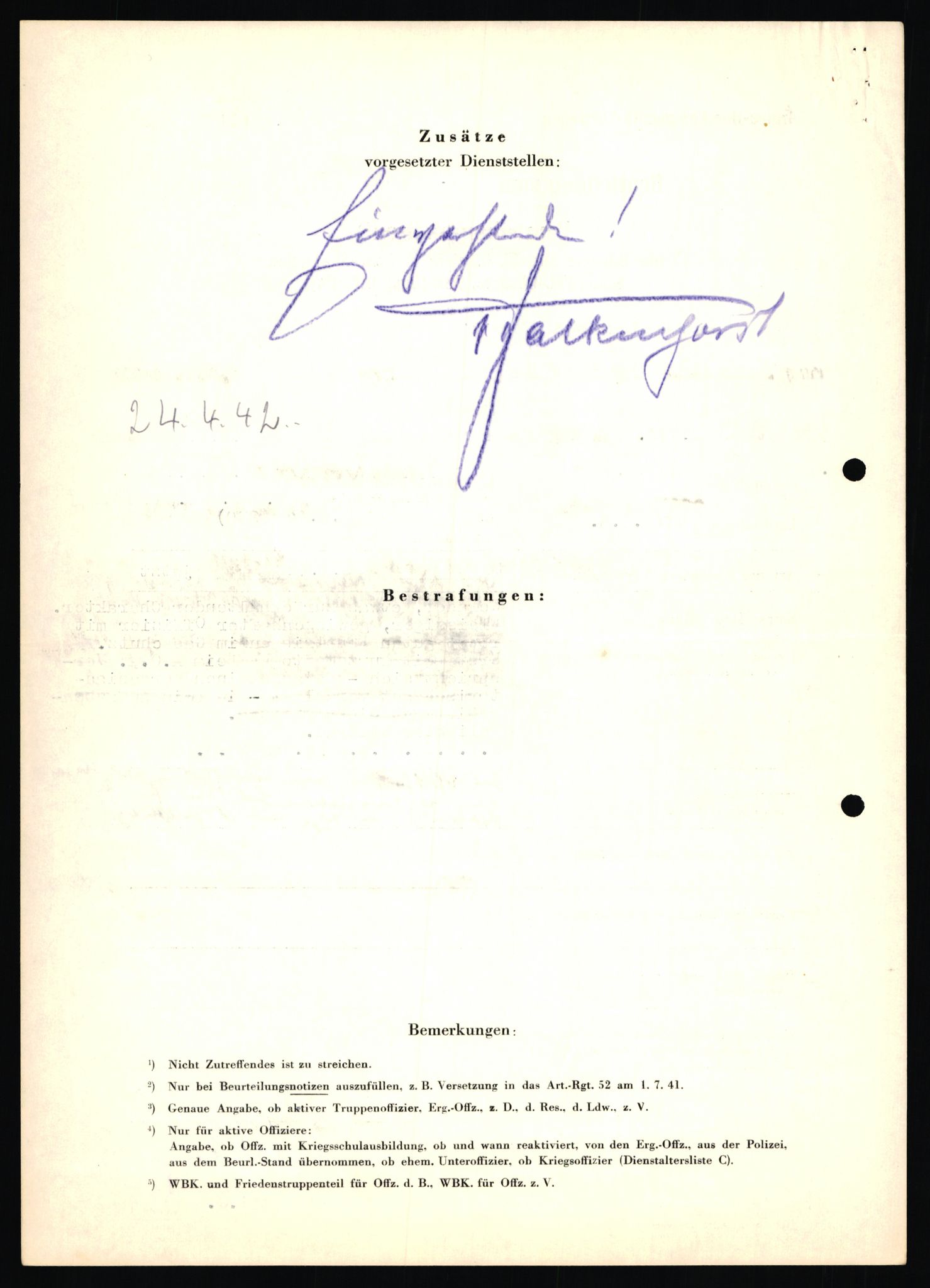 Forsvarets Overkommando. 2 kontor. Arkiv 11.4. Spredte tyske arkivsaker, AV/RA-RAFA-7031/D/Dar/Dara/L0018: Personalbøker, 1940-1945, p. 451