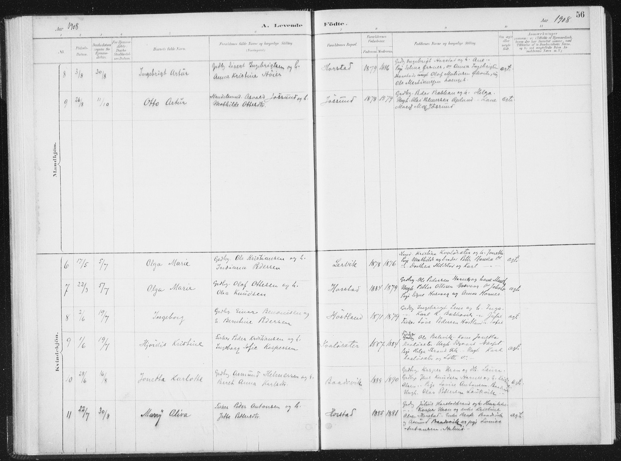 Ministerialprotokoller, klokkerbøker og fødselsregistre - Nord-Trøndelag, AV/SAT-A-1458/771/L0597: Parish register (official) no. 771A04, 1885-1910, p. 56