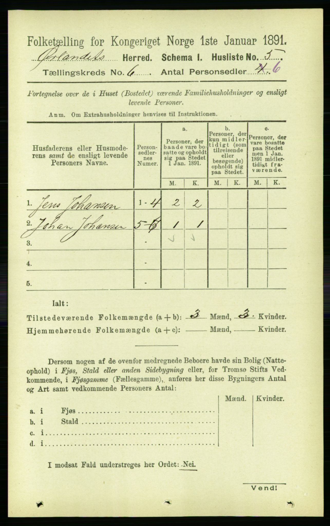 RA, 1891 census for 1621 Ørland, 1891, p. 1761