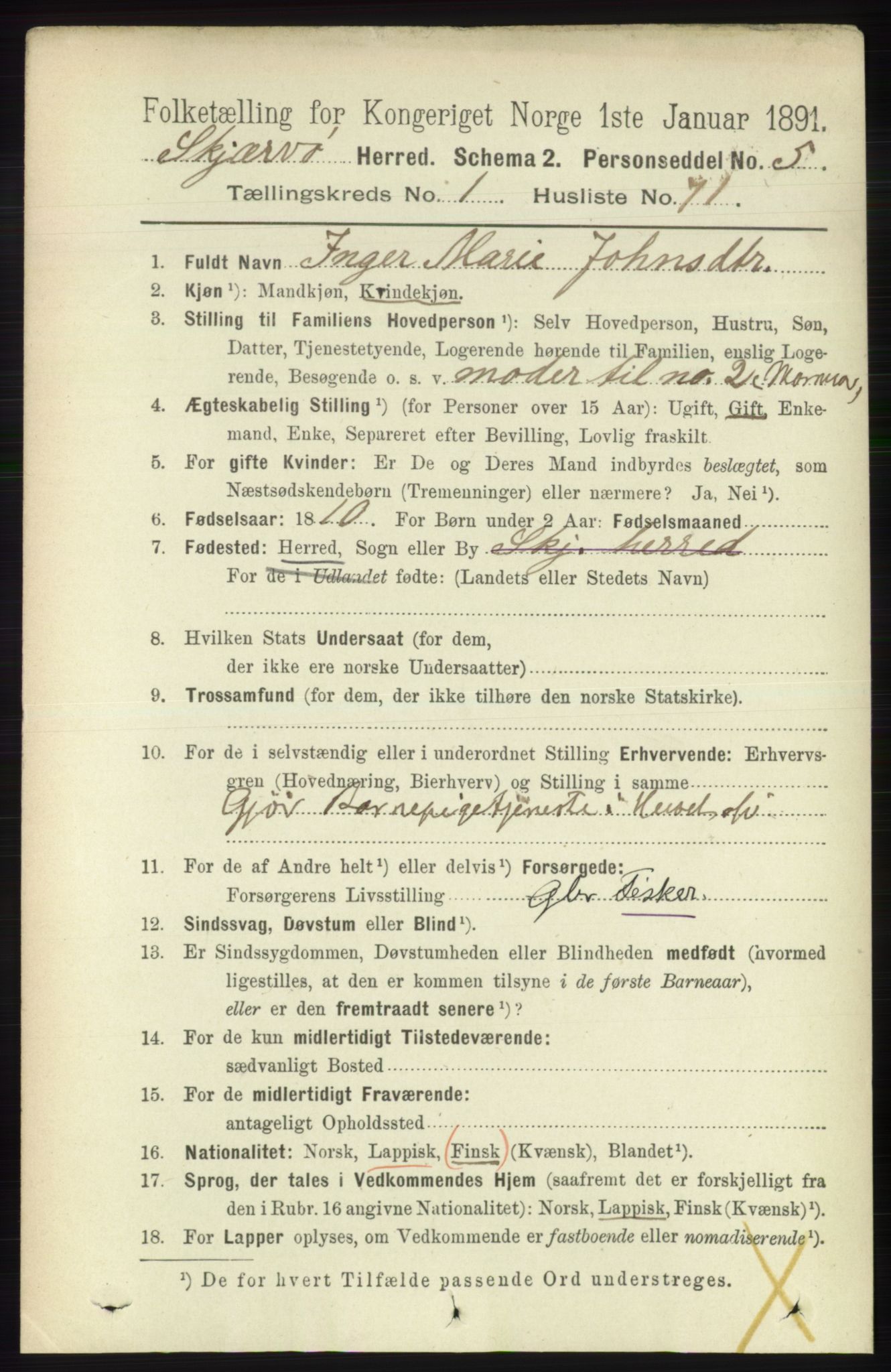 RA, 1891 census for 1941 Skjervøy, 1891, p. 651