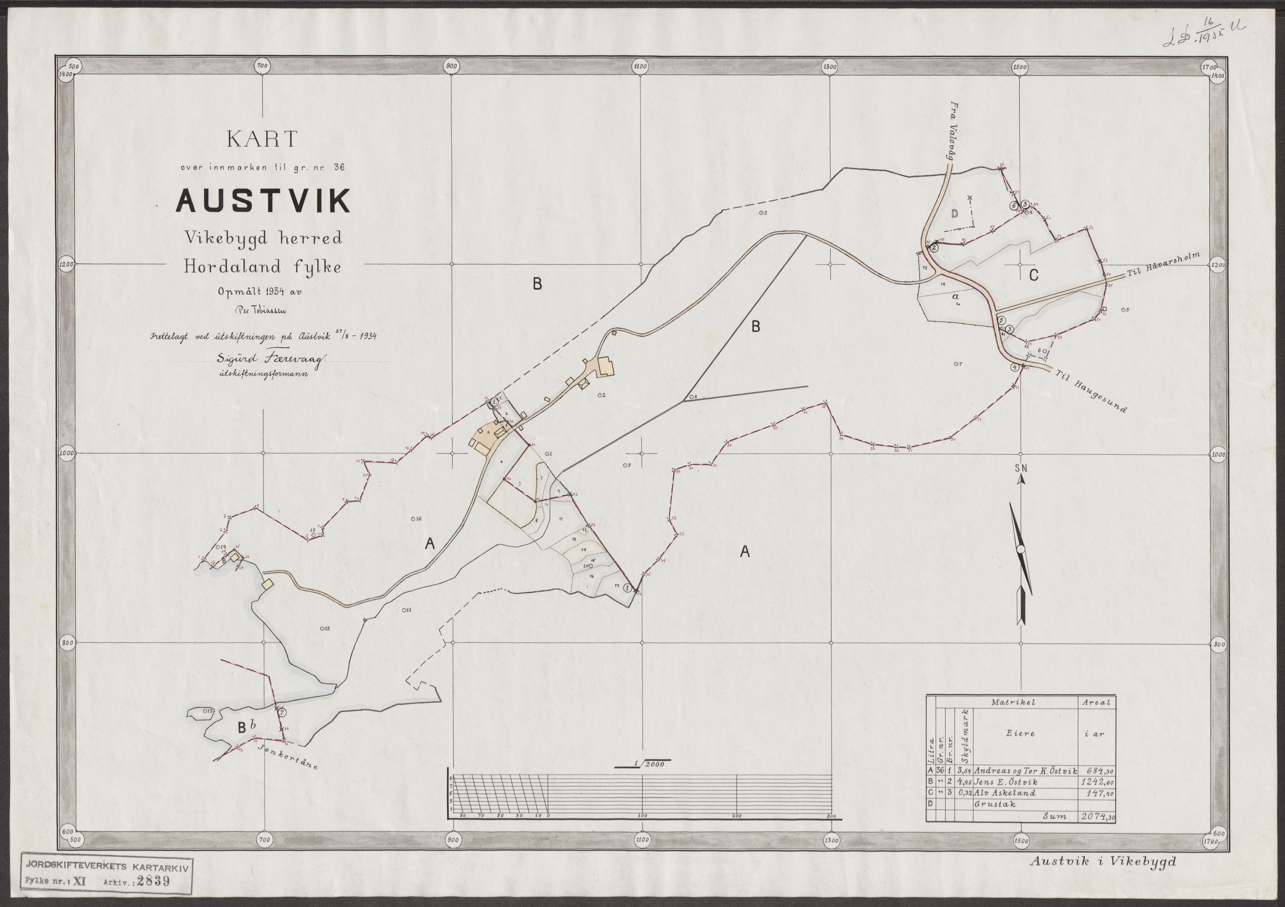 Jordskifteverkets kartarkiv, AV/RA-S-3929/T, 1859-1988, p. 3199