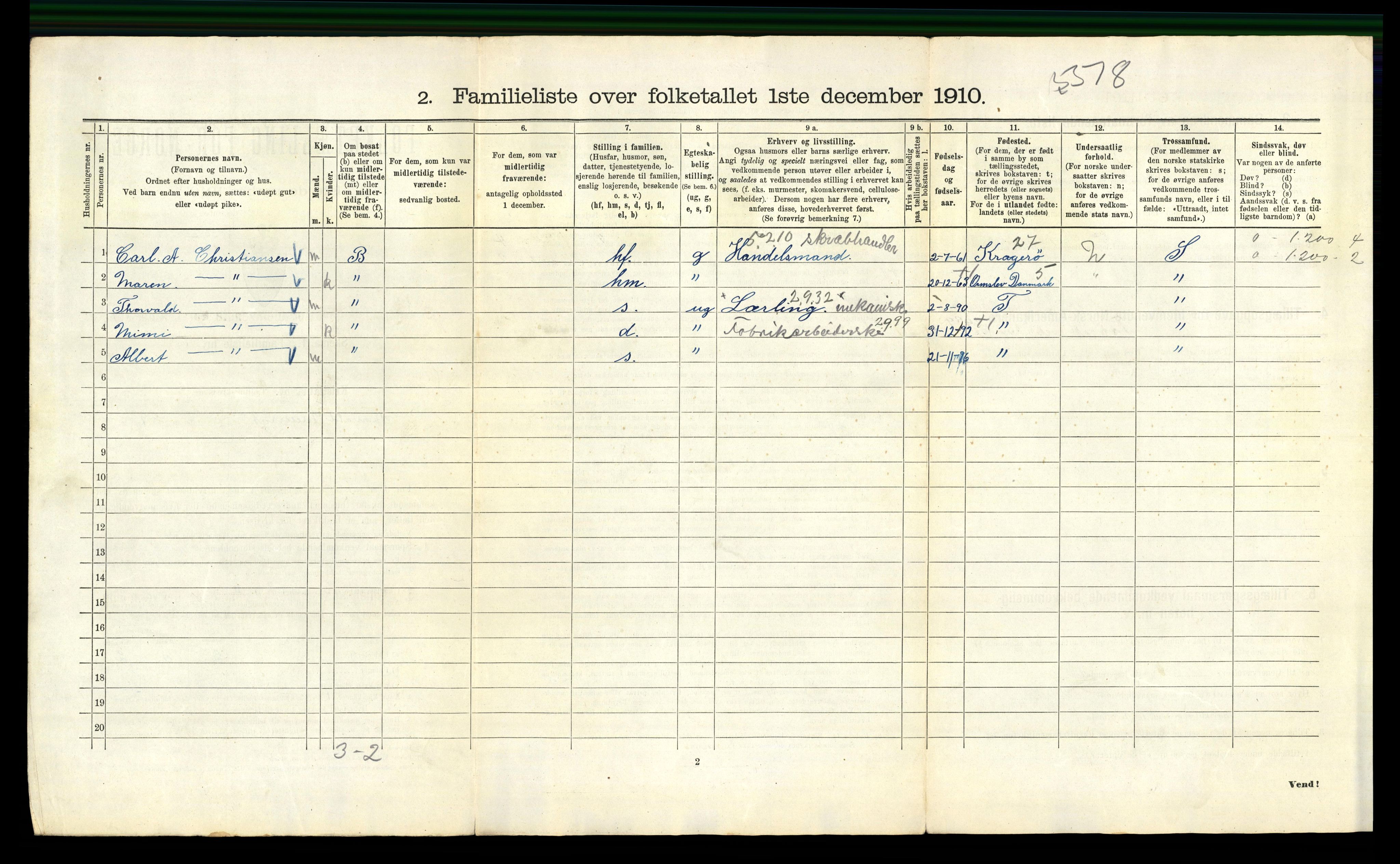 RA, 1910 census for Kristiania, 1910, p. 107002