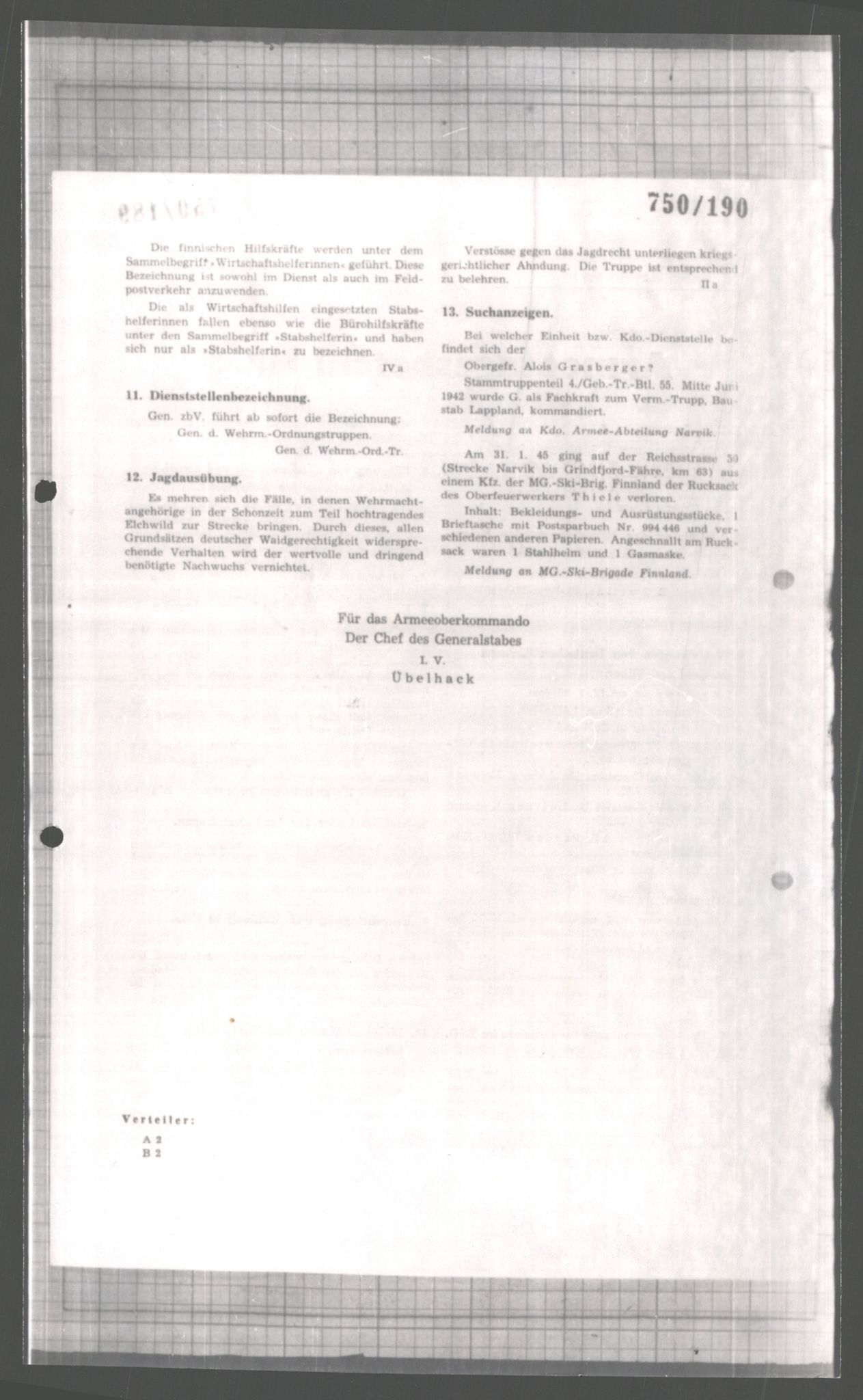 Forsvarets Overkommando. 2 kontor. Arkiv 11.4. Spredte tyske arkivsaker, AV/RA-RAFA-7031/D/Dar/Dara/L0004: Krigsdagbøker for 20. Gebirgs-Armee-Oberkommando (AOK 20), 1945, p. 34