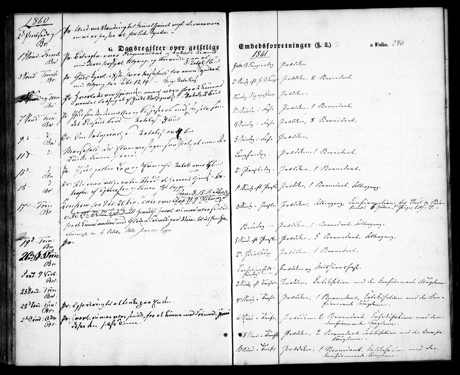 Birkenes sokneprestkontor, AV/SAK-1111-0004/F/Fa/L0003: Parish register (official) no. A 3, 1850-1866, p. 246