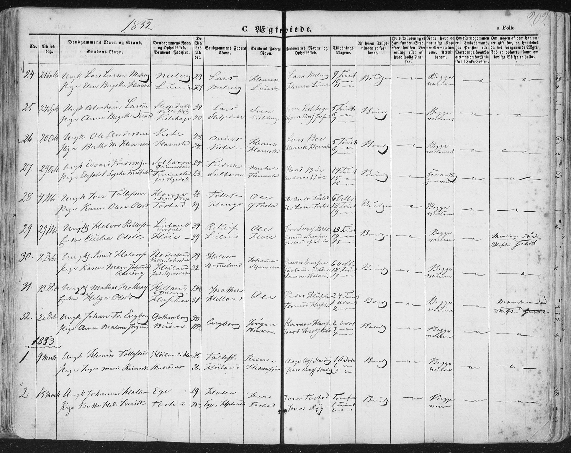 Hetland sokneprestkontor, AV/SAST-A-101826/30/30BA/L0002: Parish register (official) no. A 2, 1849-1869, p. 202