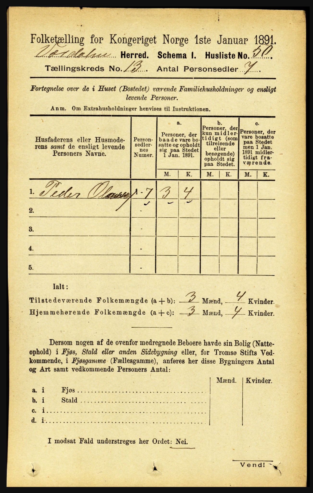 RA, 1891 census for 1721 Verdal, 1891, p. 6862