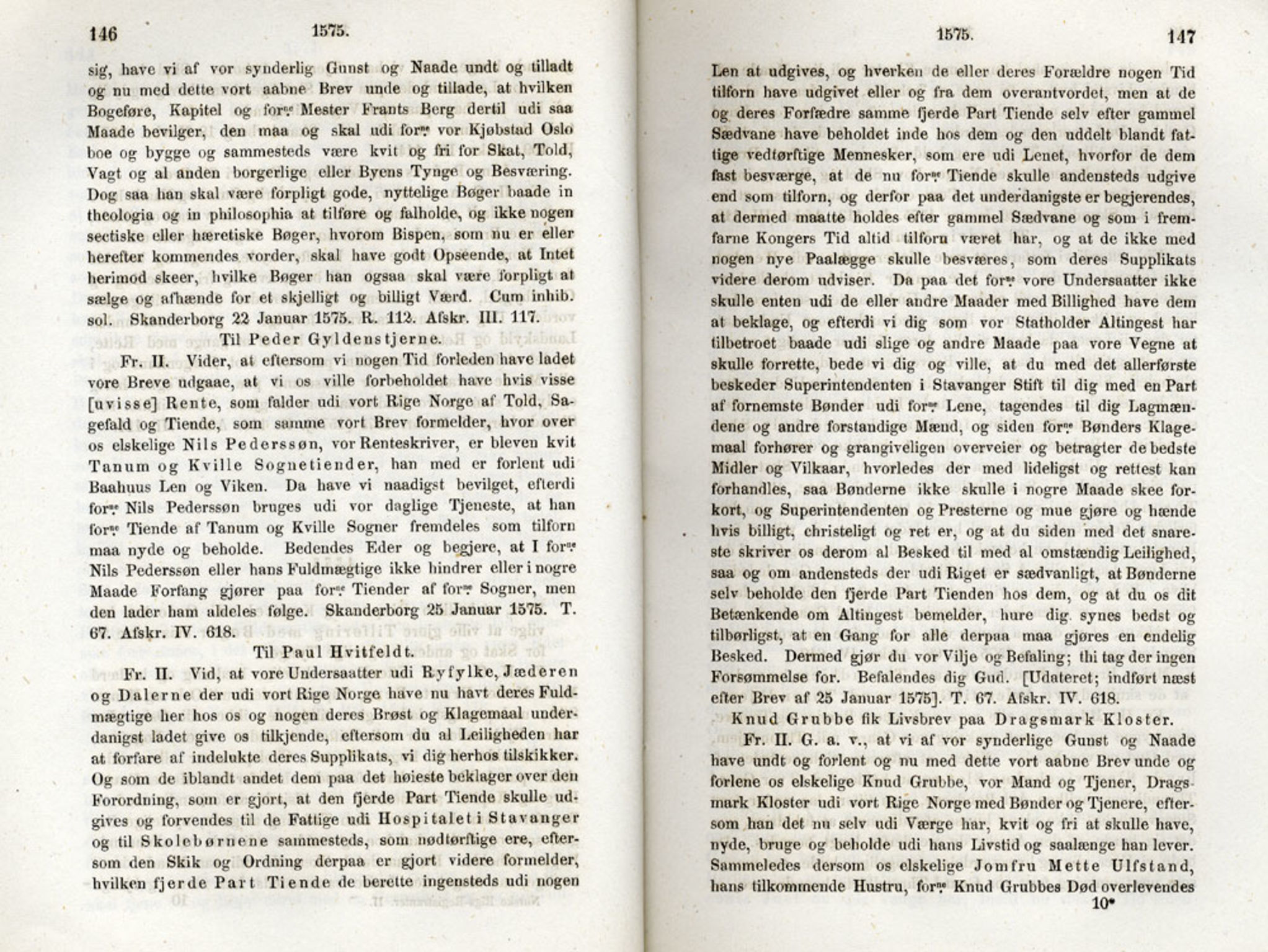 Publikasjoner utgitt av Det Norske Historiske Kildeskriftfond, PUBL/-/-/-: Norske Rigs-Registranter, bind 2, 1572-1588, p. 146-147