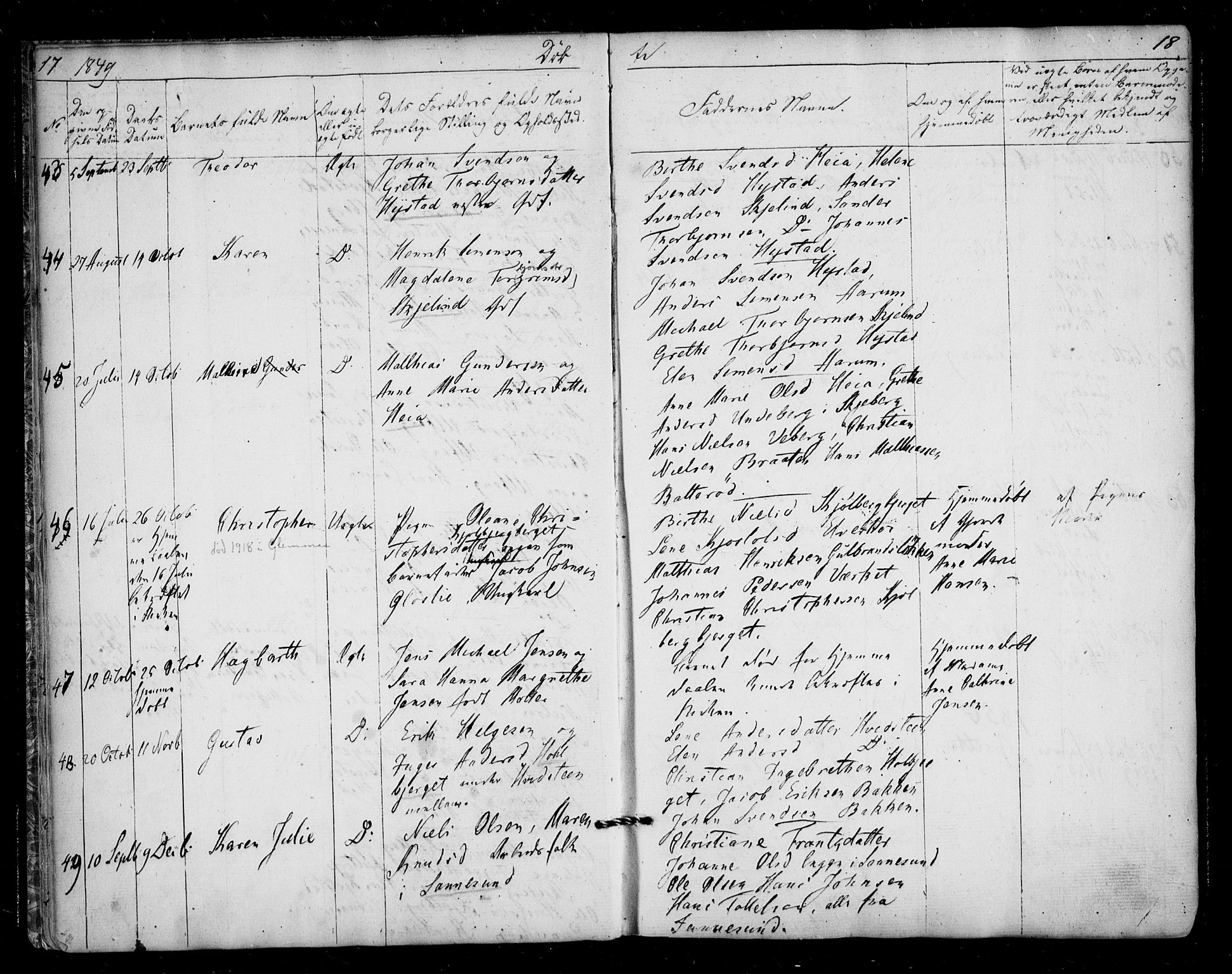 Borge prestekontor Kirkebøker, AV/SAO-A-10903/F/Fa/L0005: Parish register (official) no. I 5, 1848-1860, p. 17-18