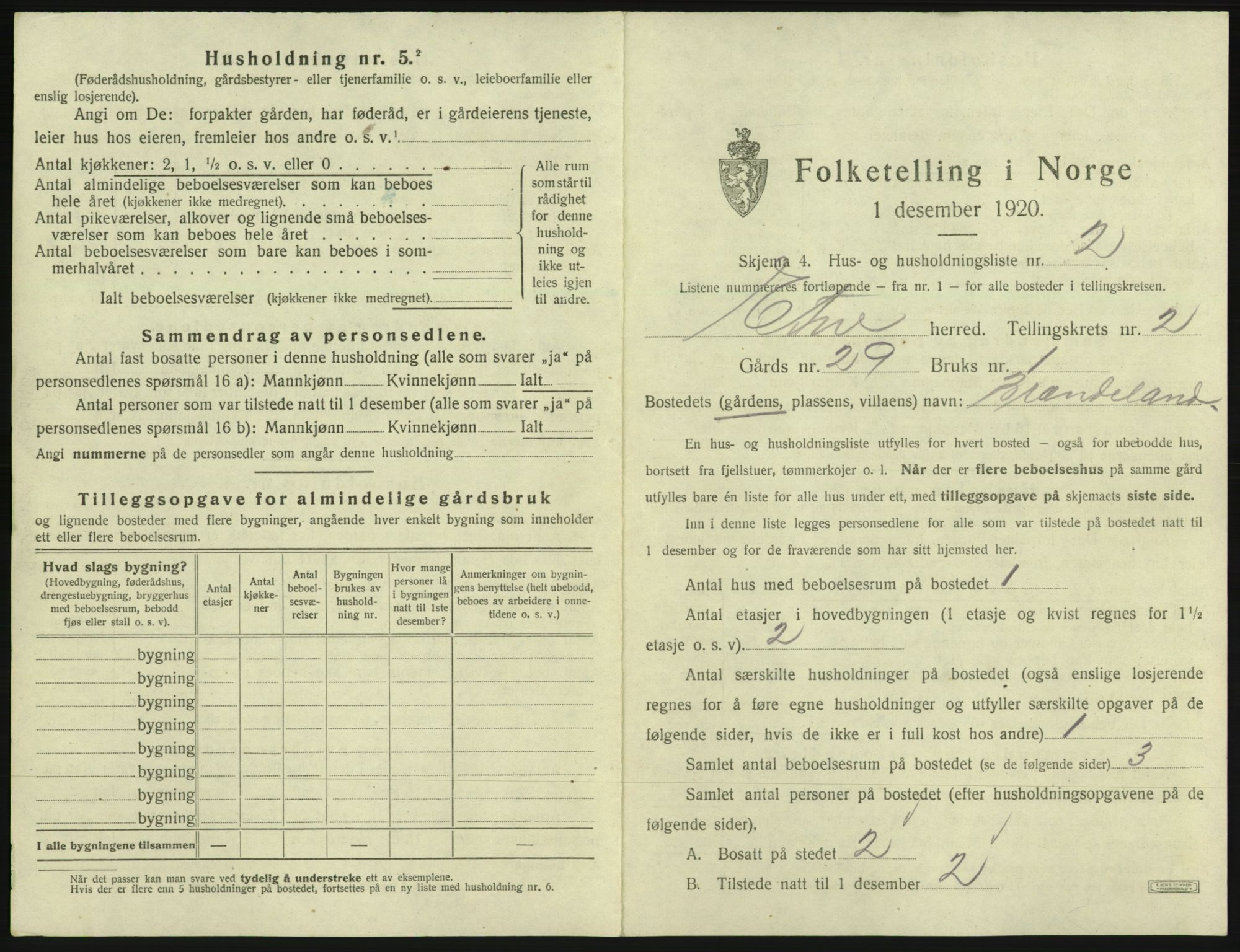 SAB, 1920 census for Etne, 1920, p. 78